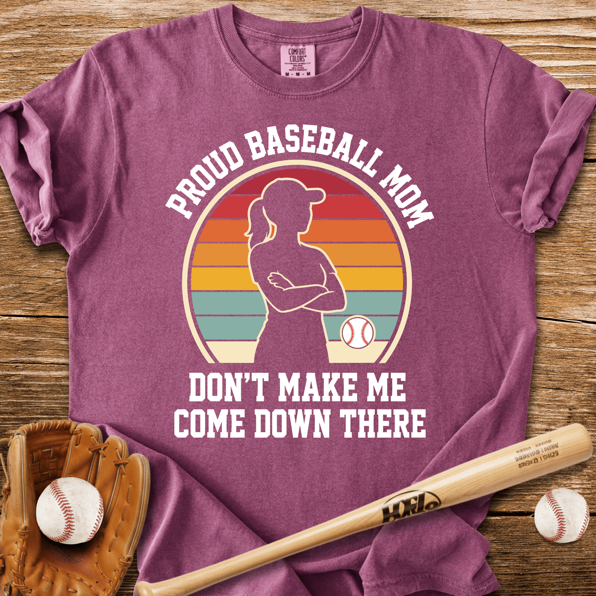 Proud Baseball Mom T-Shirt - HomeRun PrintsComfort Colors