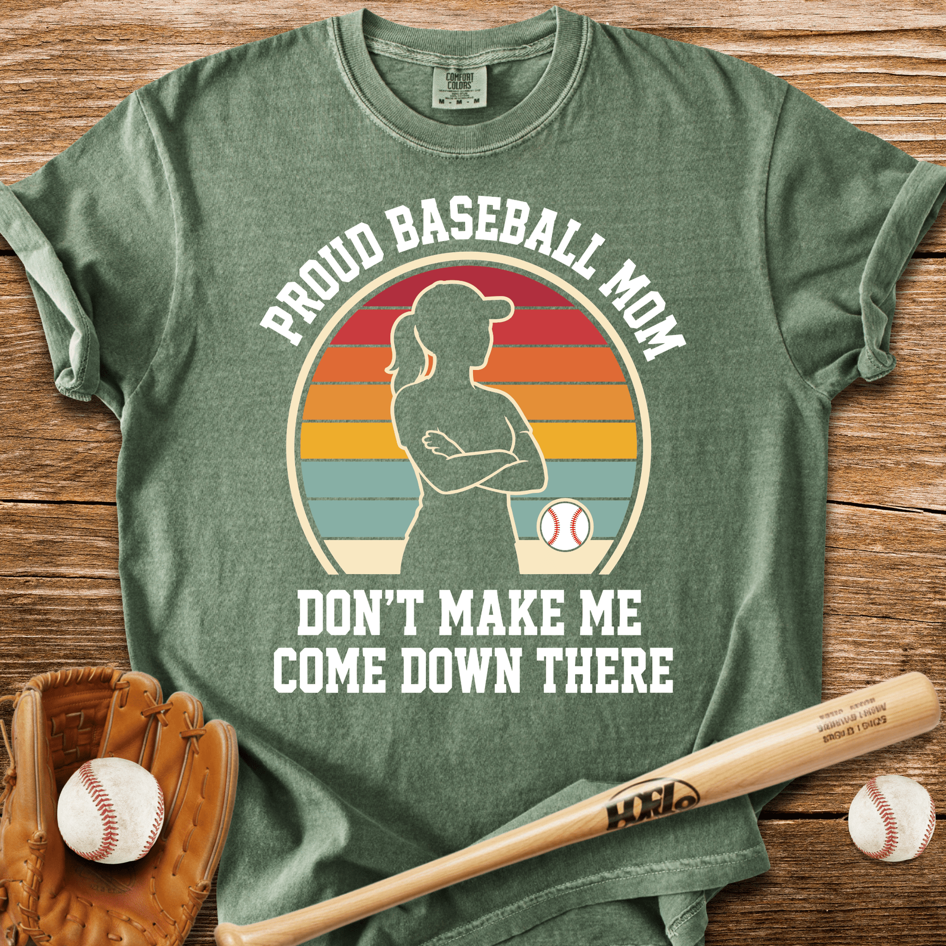 Proud Baseball Mom T-Shirt - HomeRun PrintsComfort Colors