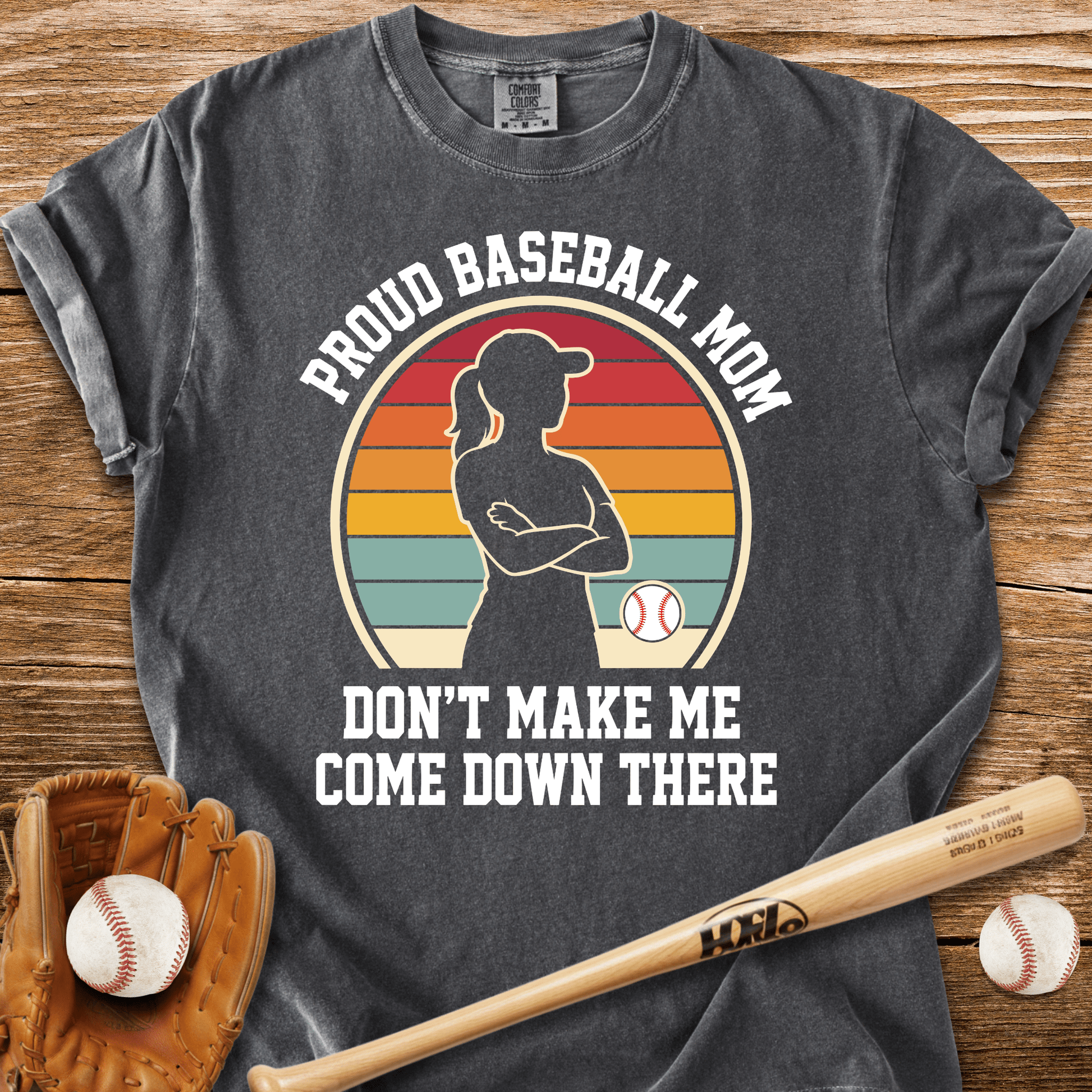 Proud Baseball Mom T-Shirt - HomeRun PrintsComfort Colors