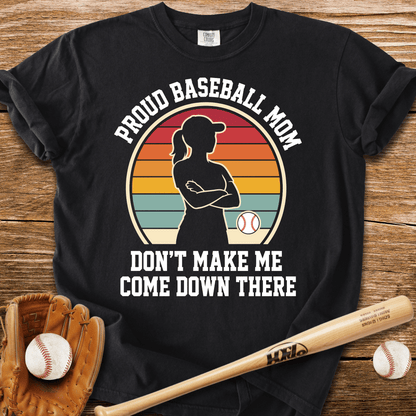 Proud Baseball Mom T-Shirt - HomeRun PrintsComfort Colors