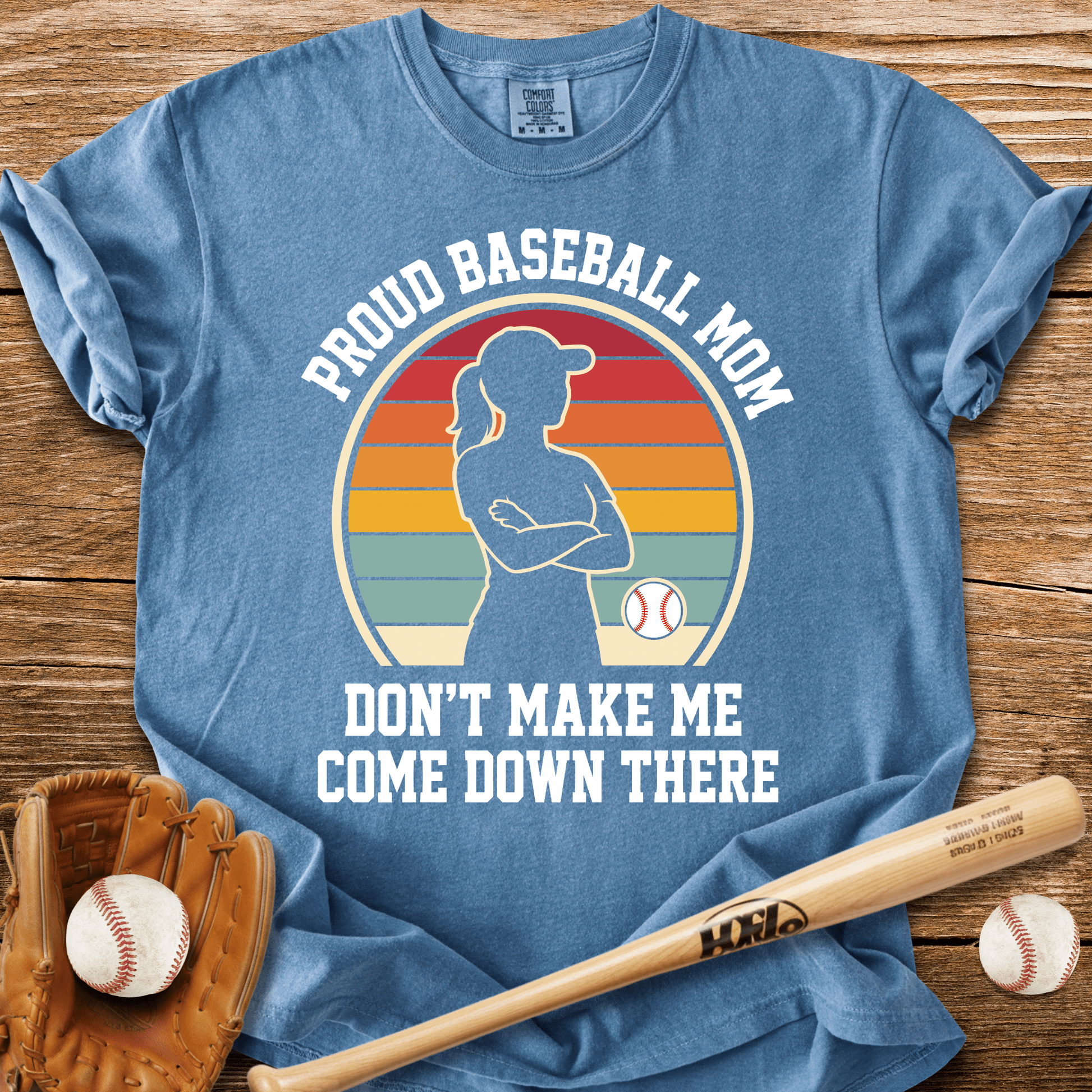 Proud Baseball Mom T-Shirt - HomeRun PrintsComfort Colors