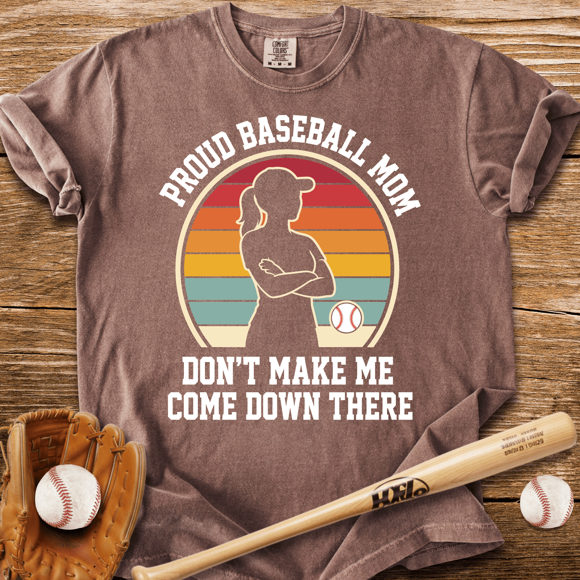 Proud Baseball Mom T-Shirt - HomeRun PrintsComfort Colors