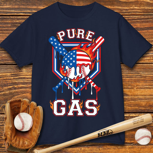 Pure Gas Patriotic Baseball Kids T-shirt - HomeRun PrintsKids clothes