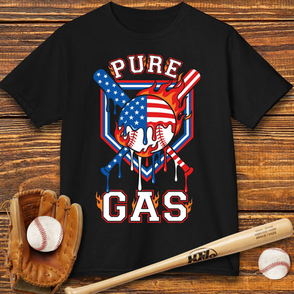 Pure Gas Patriotic Baseball Kids T-shirt - HomeRun PrintsKids clothes