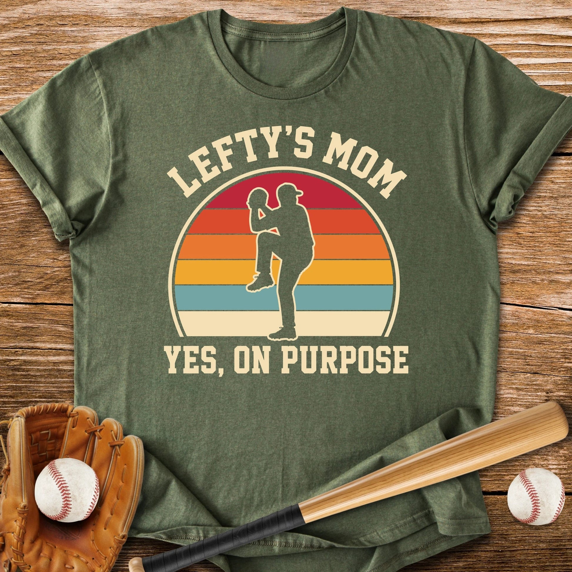 Raised A Lefty On Purpose - HomeRun PrintsT-Shirt