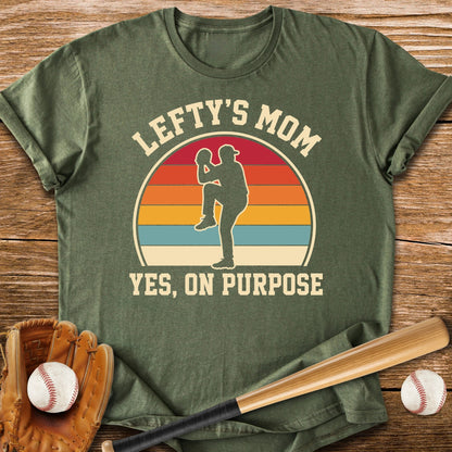 Raised A Lefty On Purpose - HomeRun PrintsT-Shirt