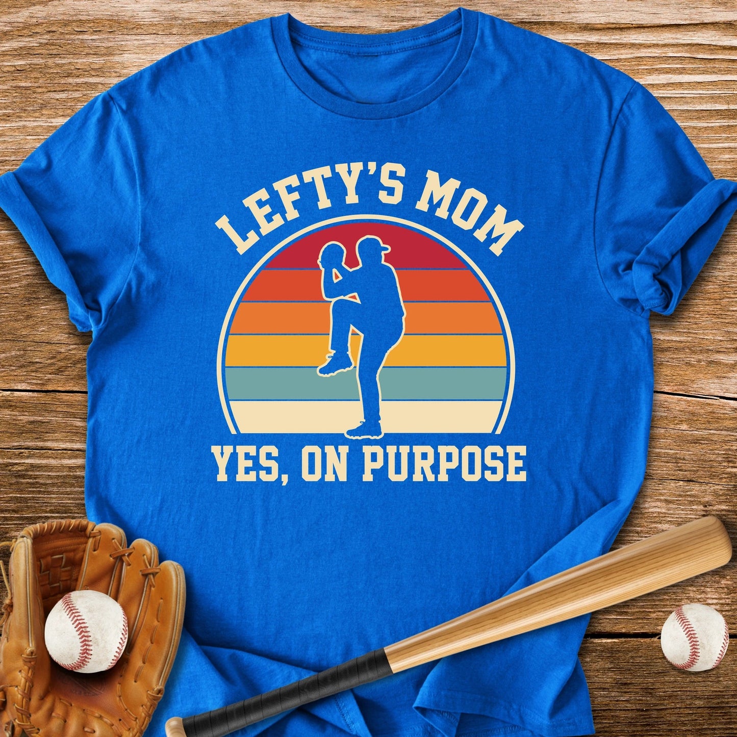 Raised A Lefty On Purpose - HomeRun PrintsT-Shirt