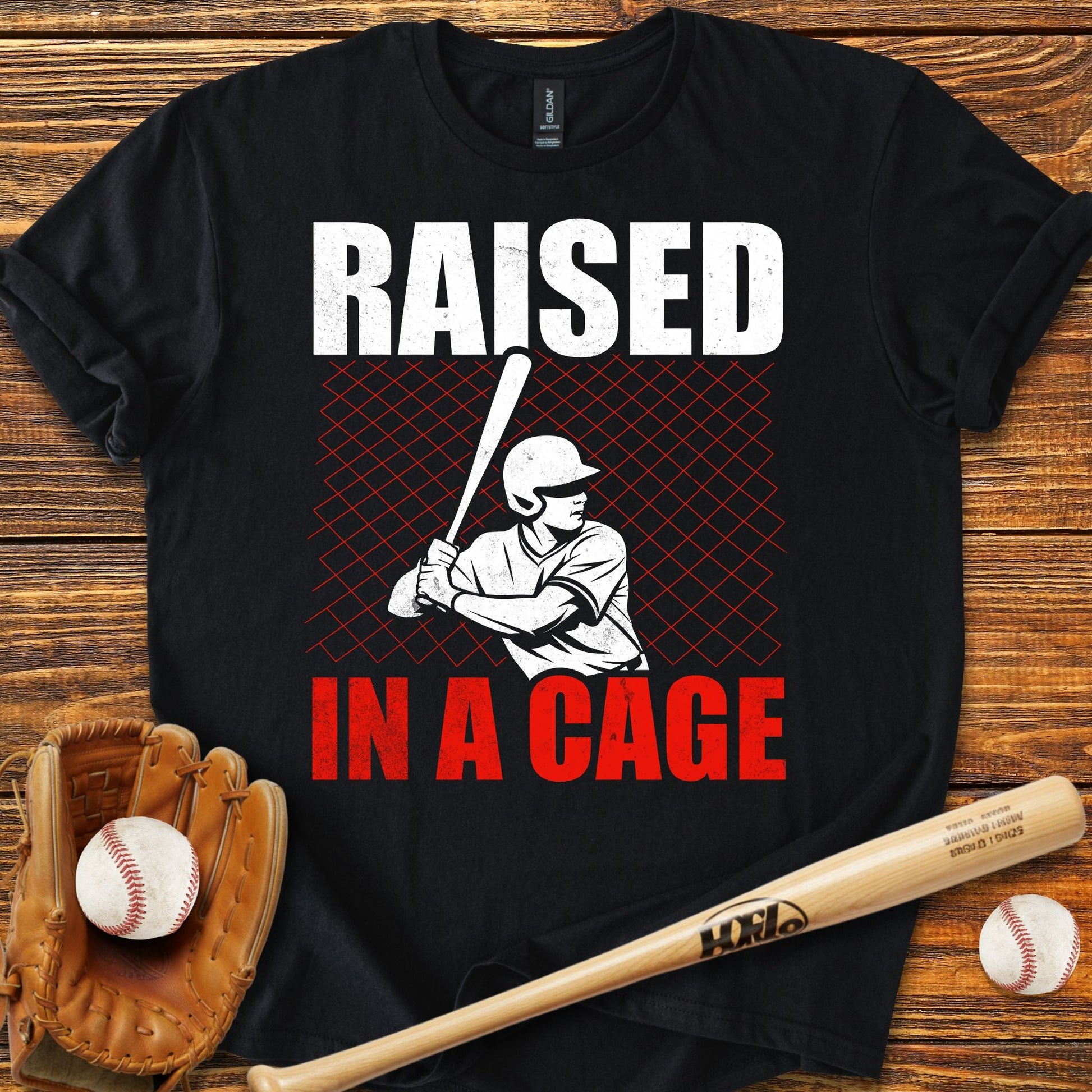 Raised In A Cage T-Shirt - HomeRun PrintsT-Shirt
