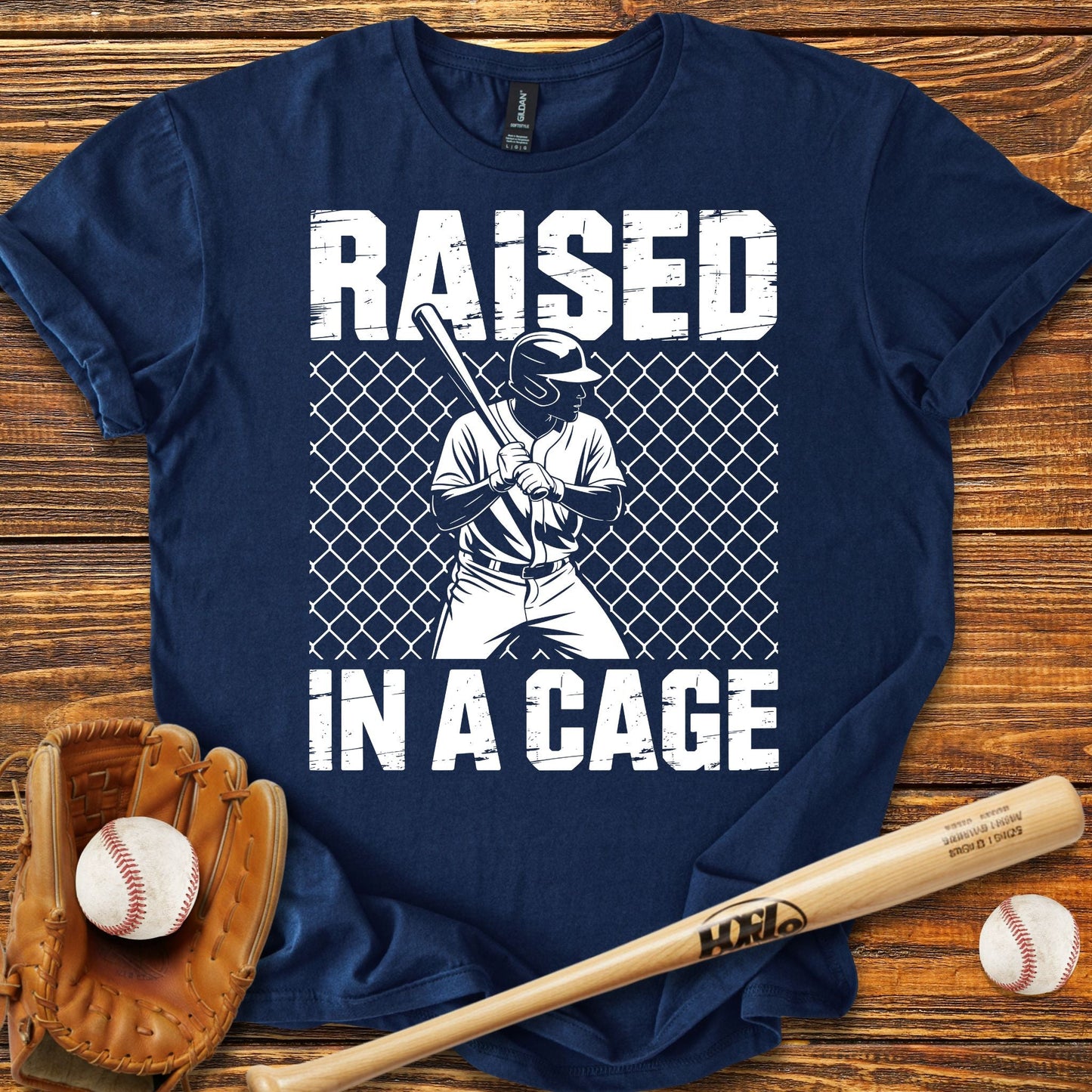 Raised In A Cage T-Shirt - HomeRun PrintsT-Shirt