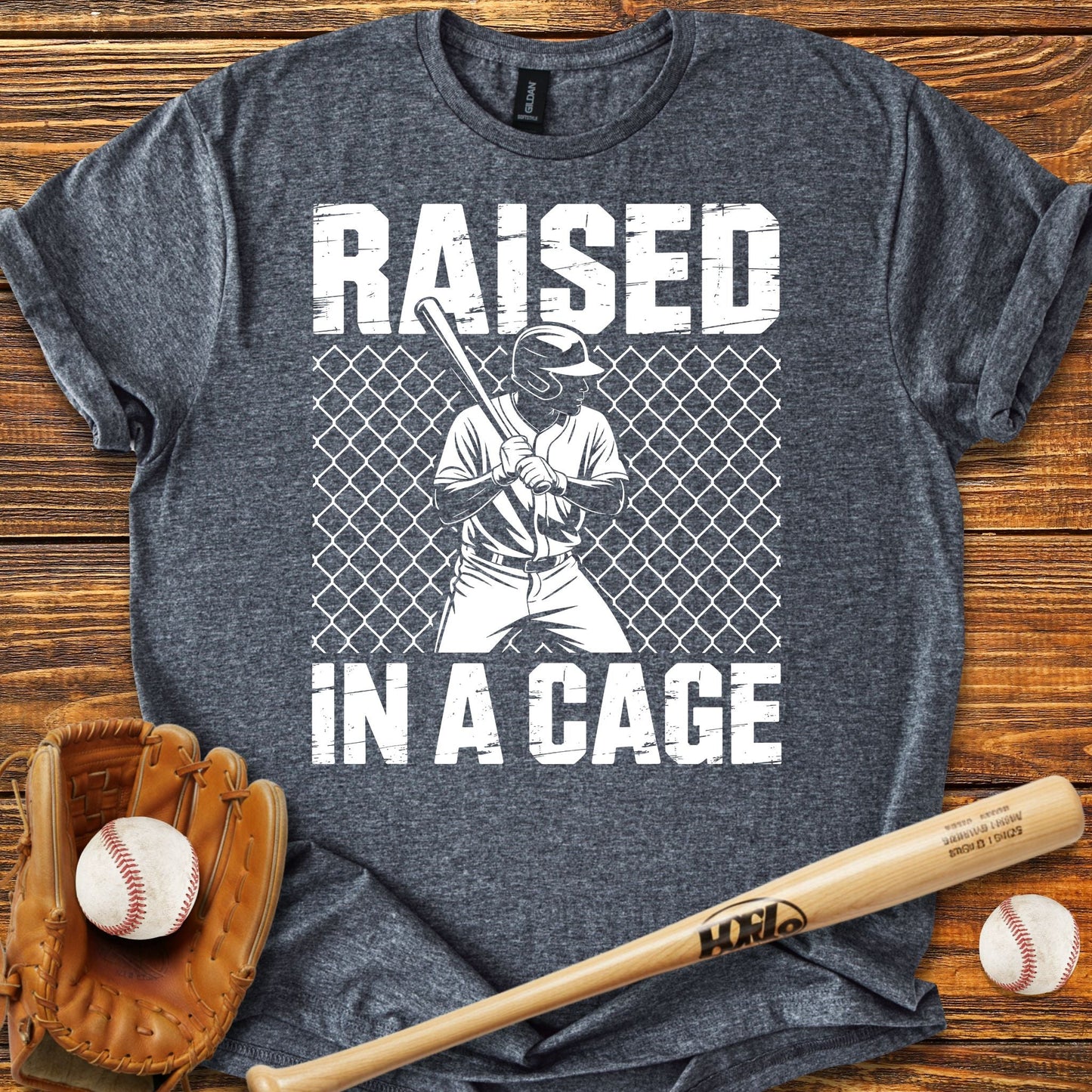 Raised In A Cage T-Shirt - HomeRun PrintsT-Shirt
