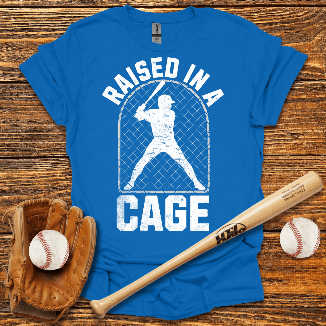 Raised In A Cage T-Shirt - HomeRun PrintsT-Shirt