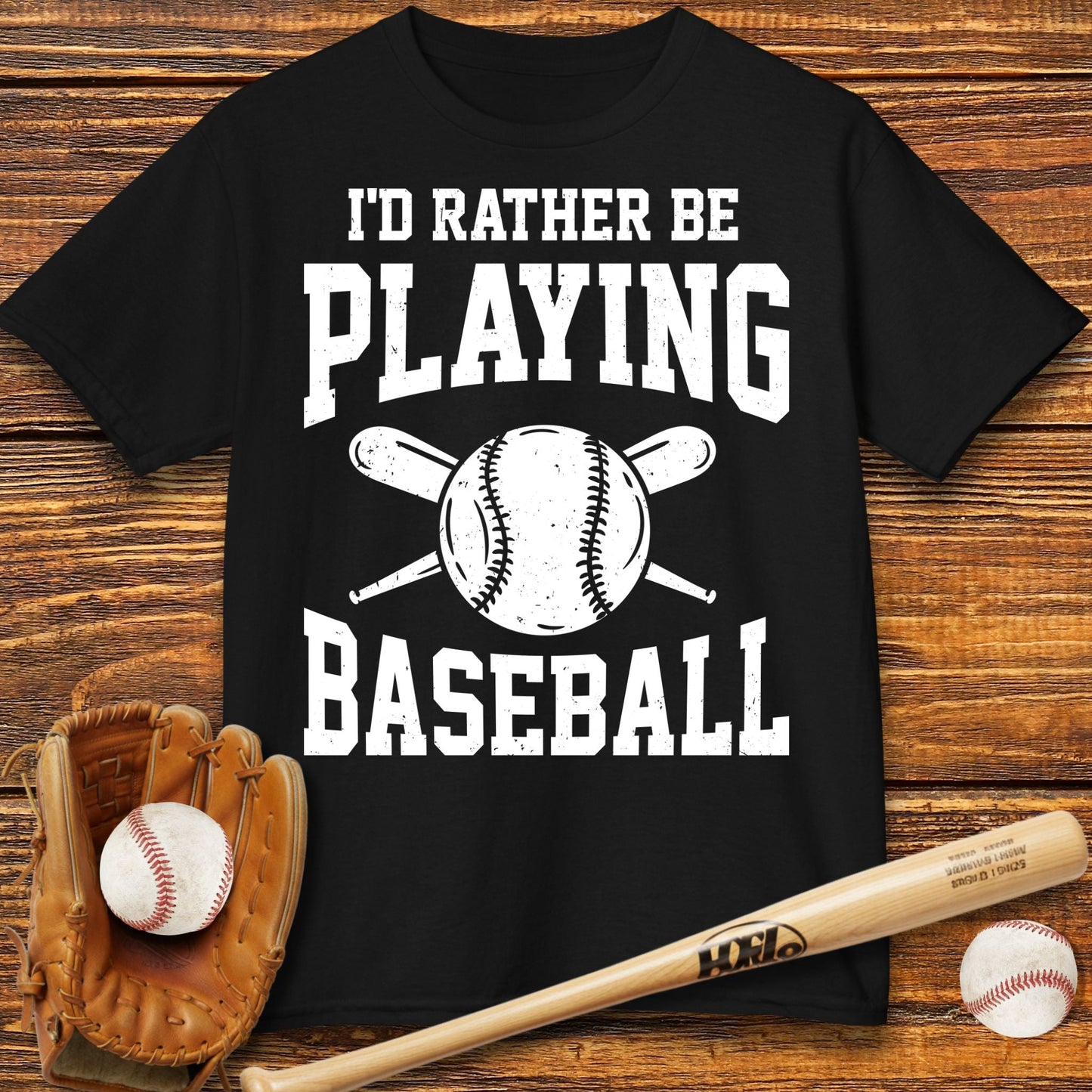 Rather Be Playing Baseball Kids T-shirt - HomeRun PrintsKids clothes