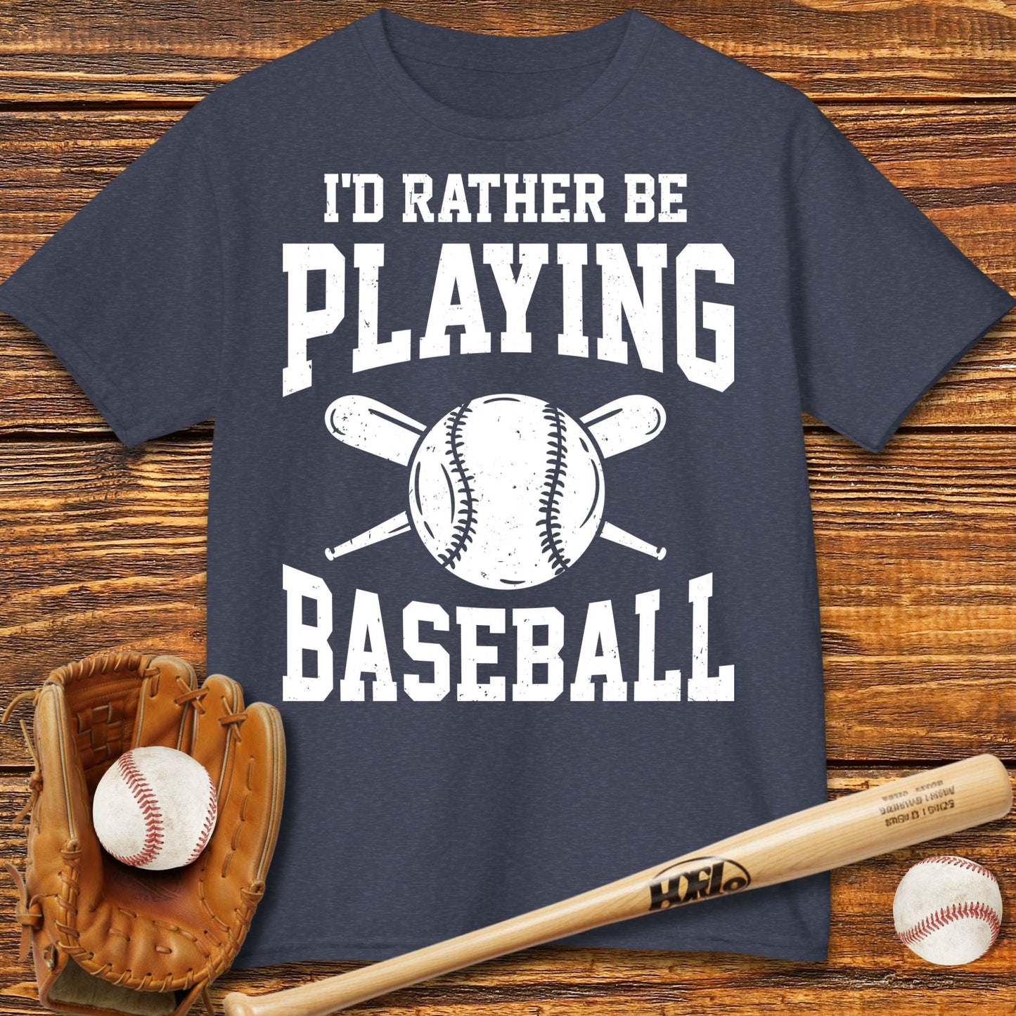 Rather Be Playing Baseball Kids T-shirt - HomeRun PrintsKids clothes