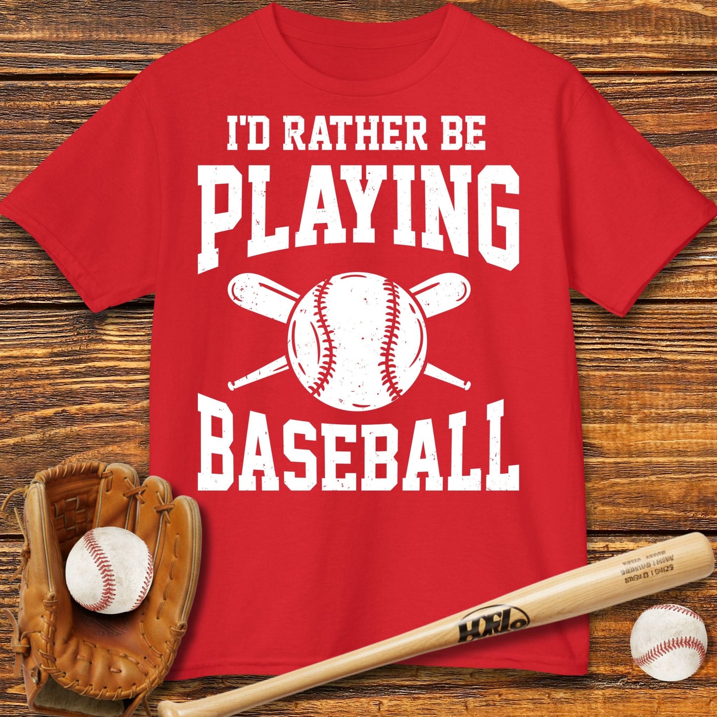 Rather Be Playing Baseball Kids T-shirt - HomeRun PrintsKids clothes