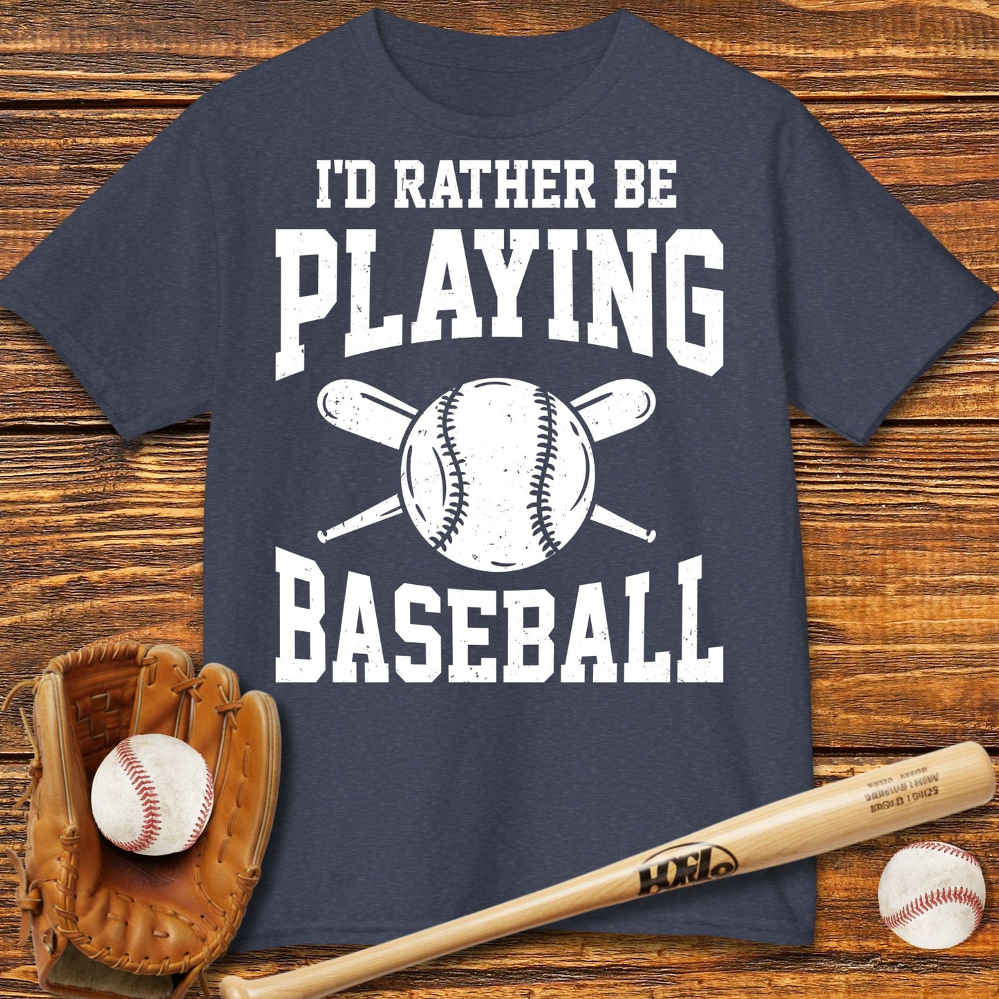 Rather Be Playing Baseball Kids T-shirt - HomeRun PrintsKids clothes