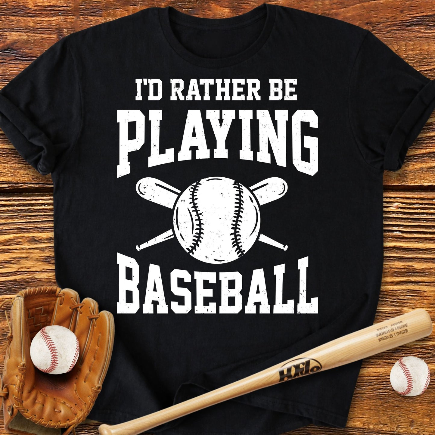 Rather Be Playing Baseball T-Shirt - HomeRun PrintsT-Shirt
