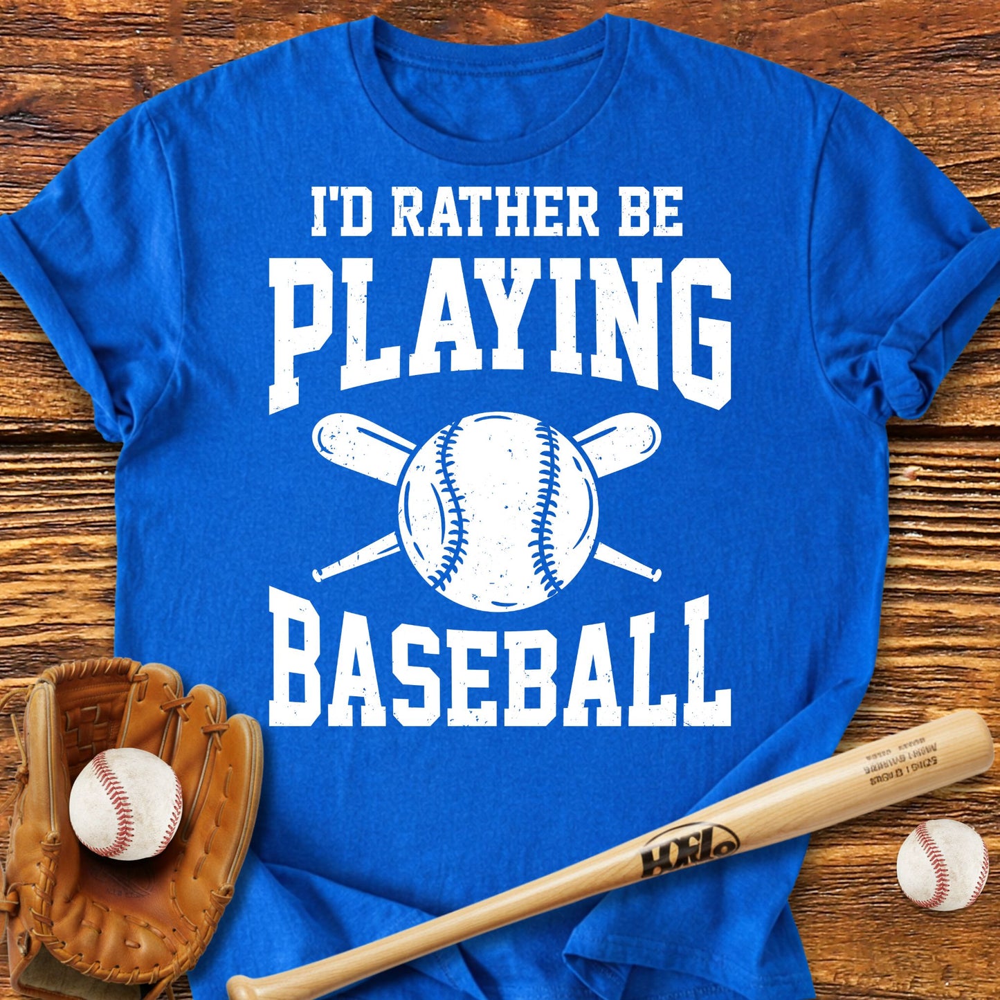 Rather Be Playing Baseball T-Shirt - HomeRun PrintsT-Shirt