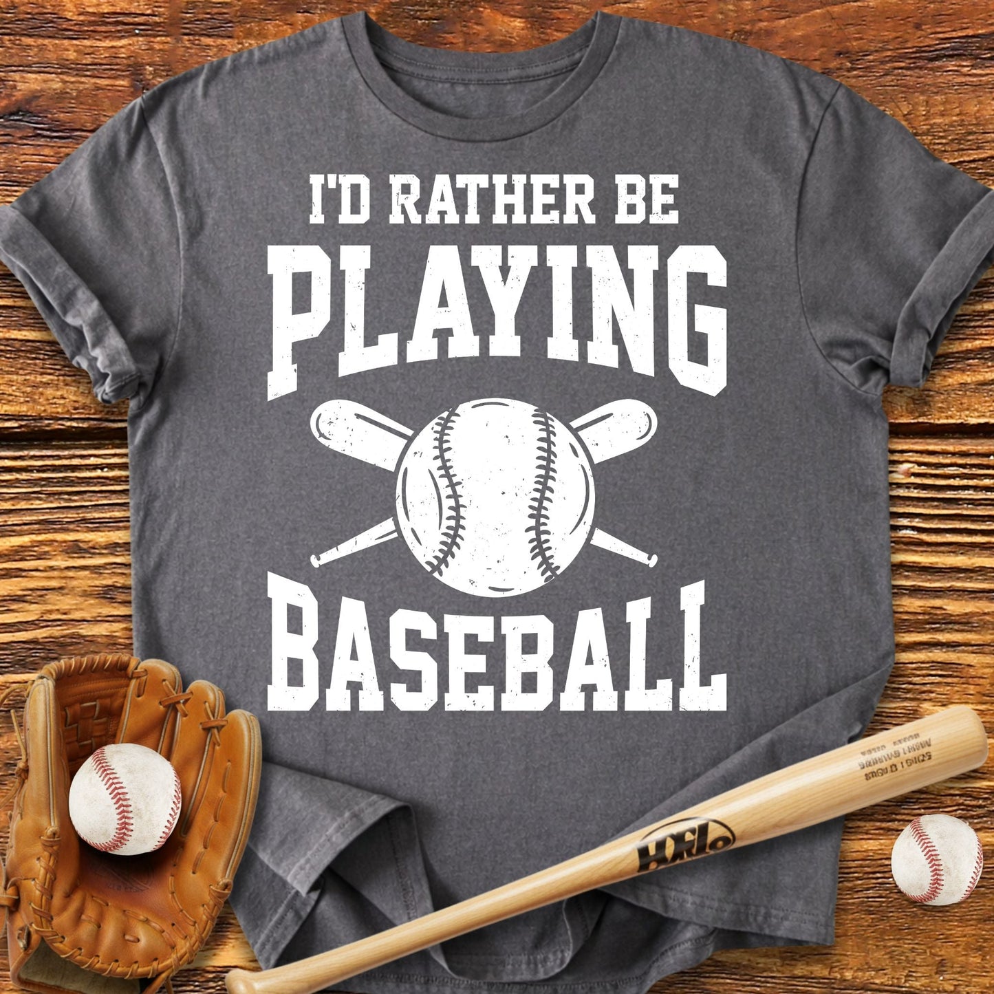 Rather Be Playing Baseball T-Shirt - HomeRun PrintsT-Shirt