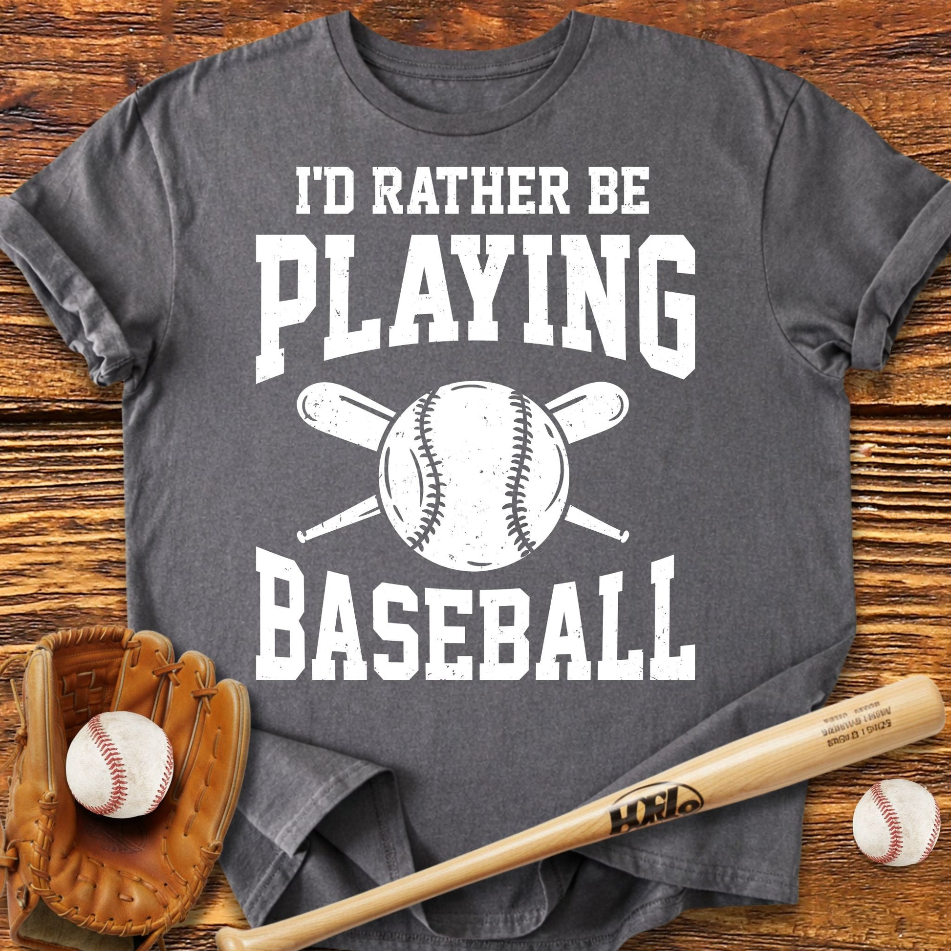 Rather Be Playing Baseball T-Shirt - HomeRun PrintsT-Shirt