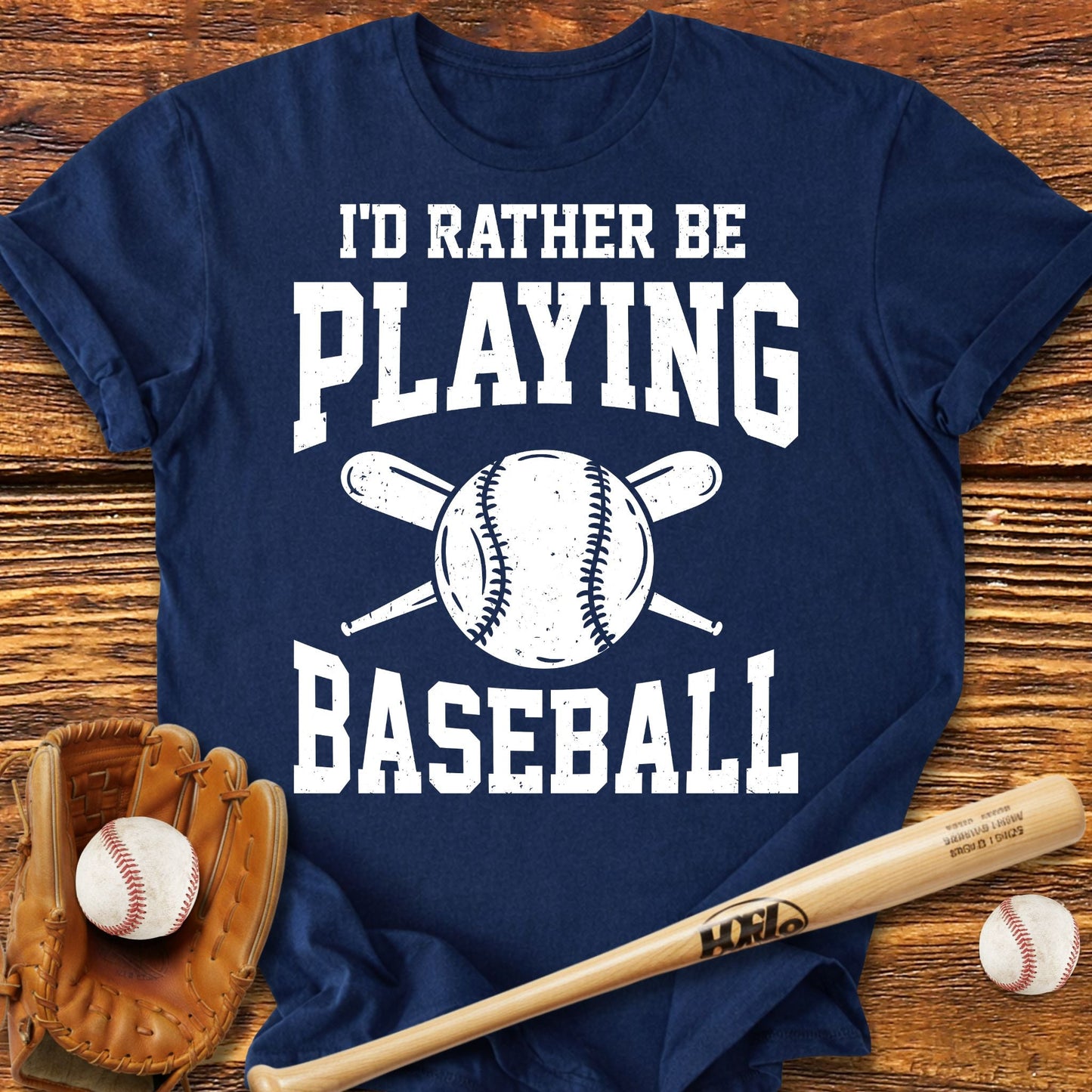 Rather Be Playing Baseball T-Shirt - HomeRun PrintsT-Shirt