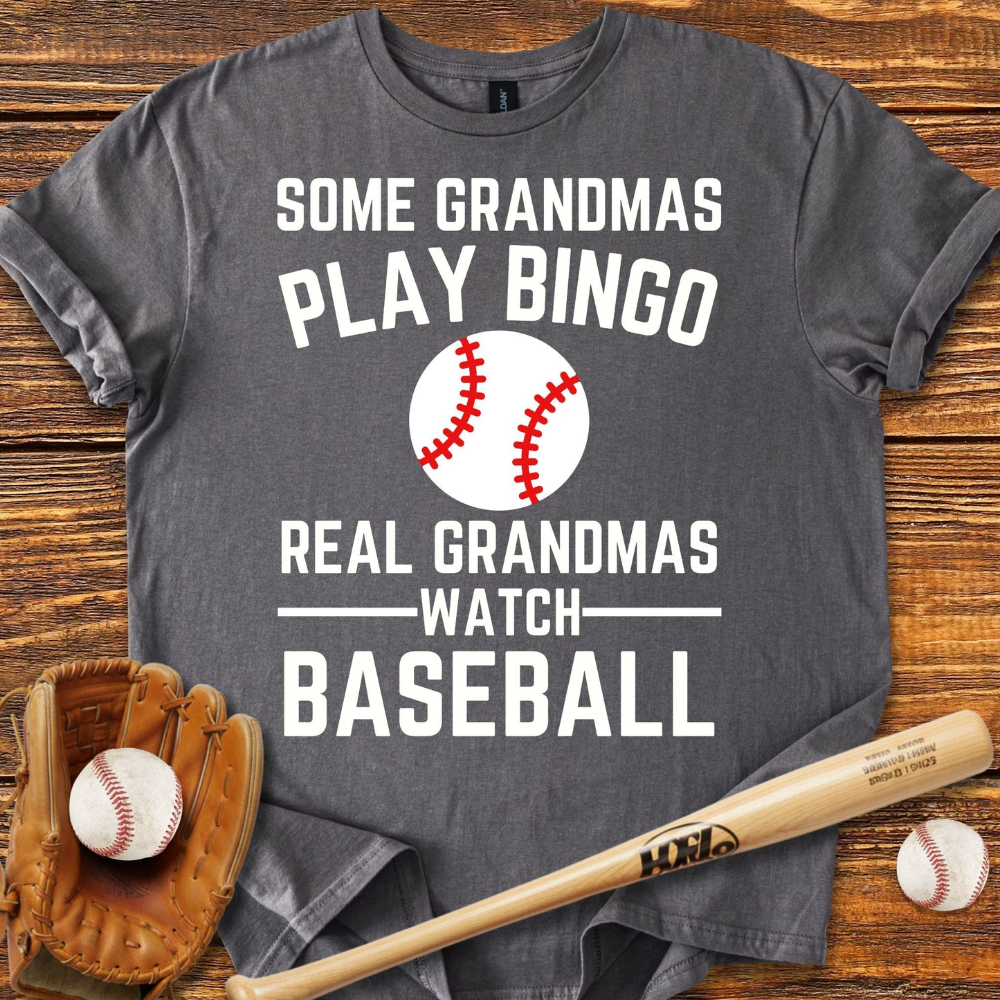 Real Grandmas Baseball T-shirt - HomeRun PrintsT-Shirt