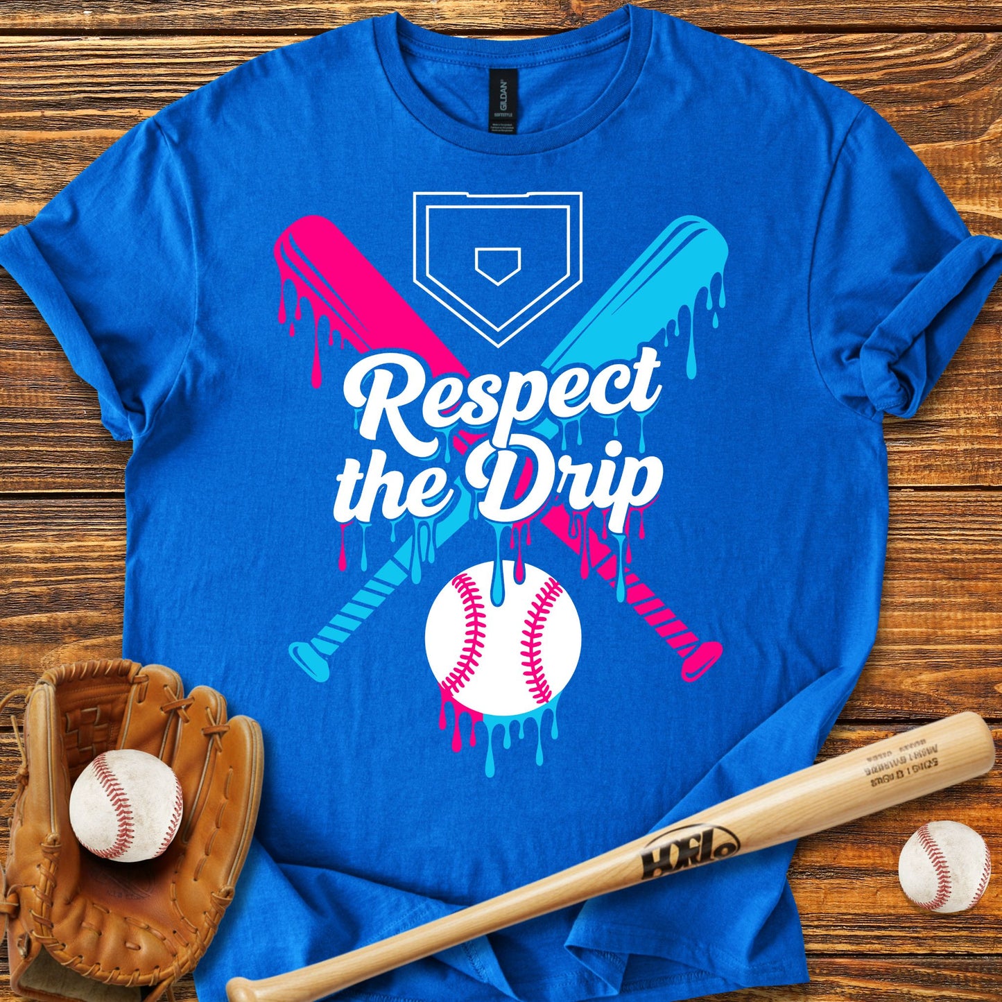 Respect The Drip Baseball T-Shirt - HomeRun PrintsT-Shirt