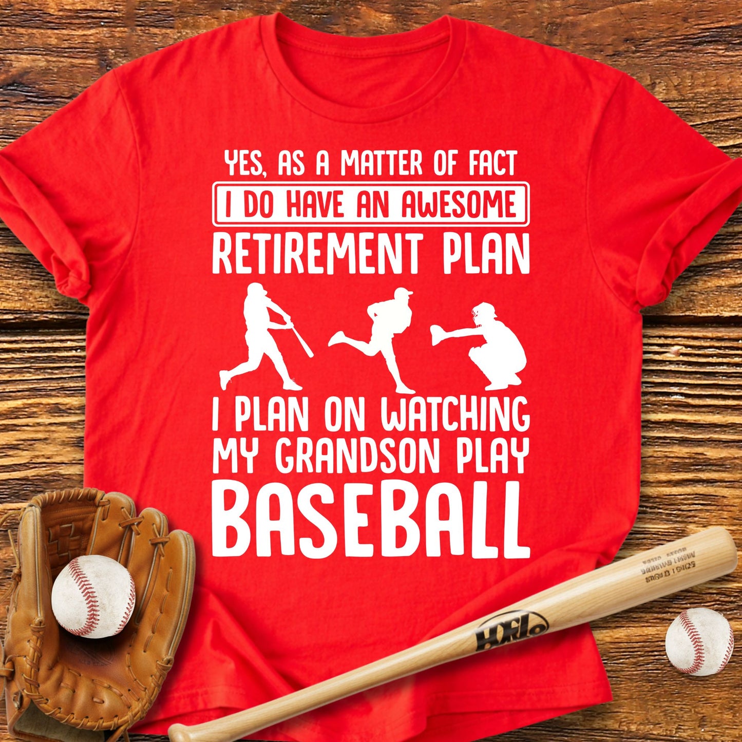 Retirement Plan Baseball T-Shirt - HomeRun PrintsT-Shirt