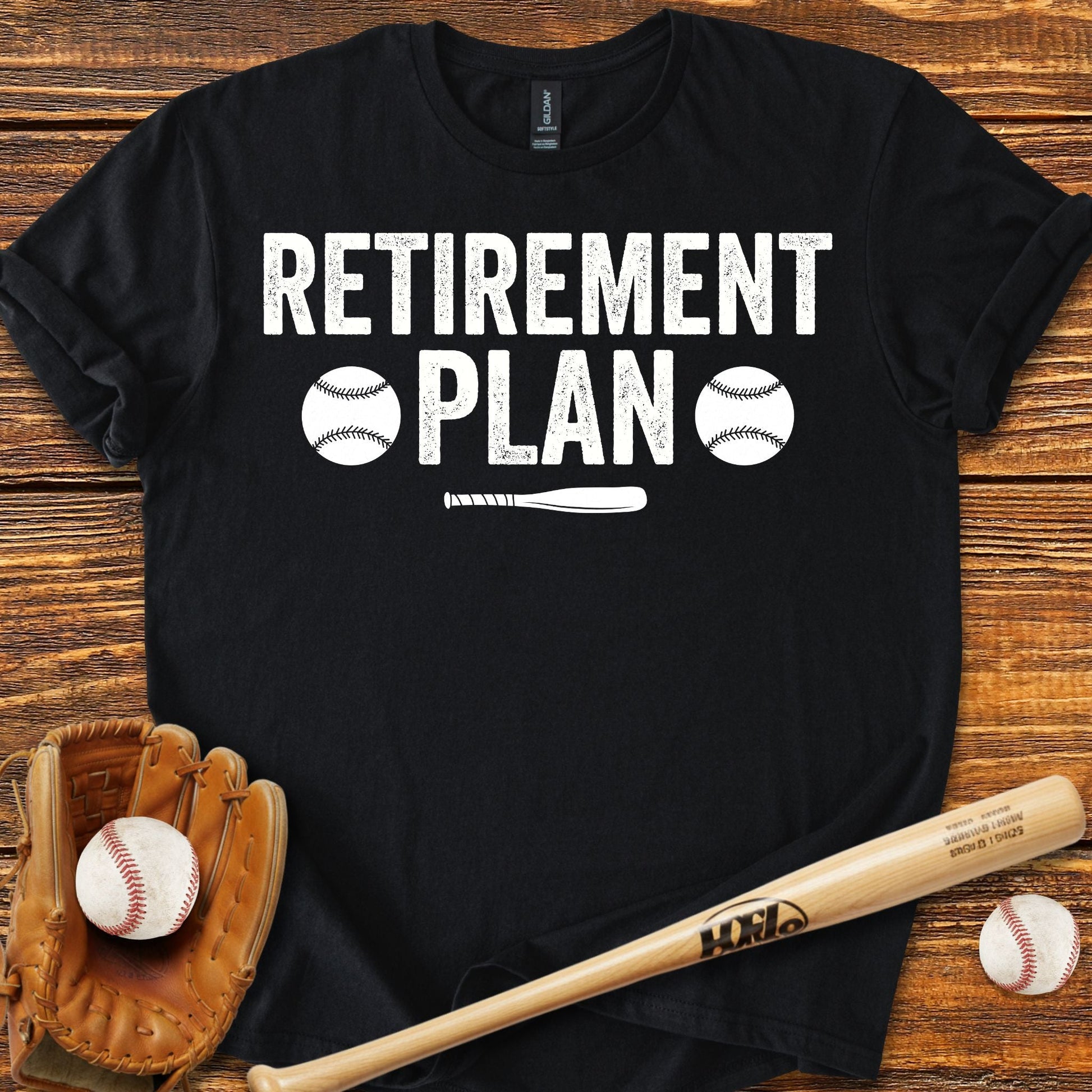 Retirement Plan Baseball T-shirt - HomeRun PrintsT-Shirt