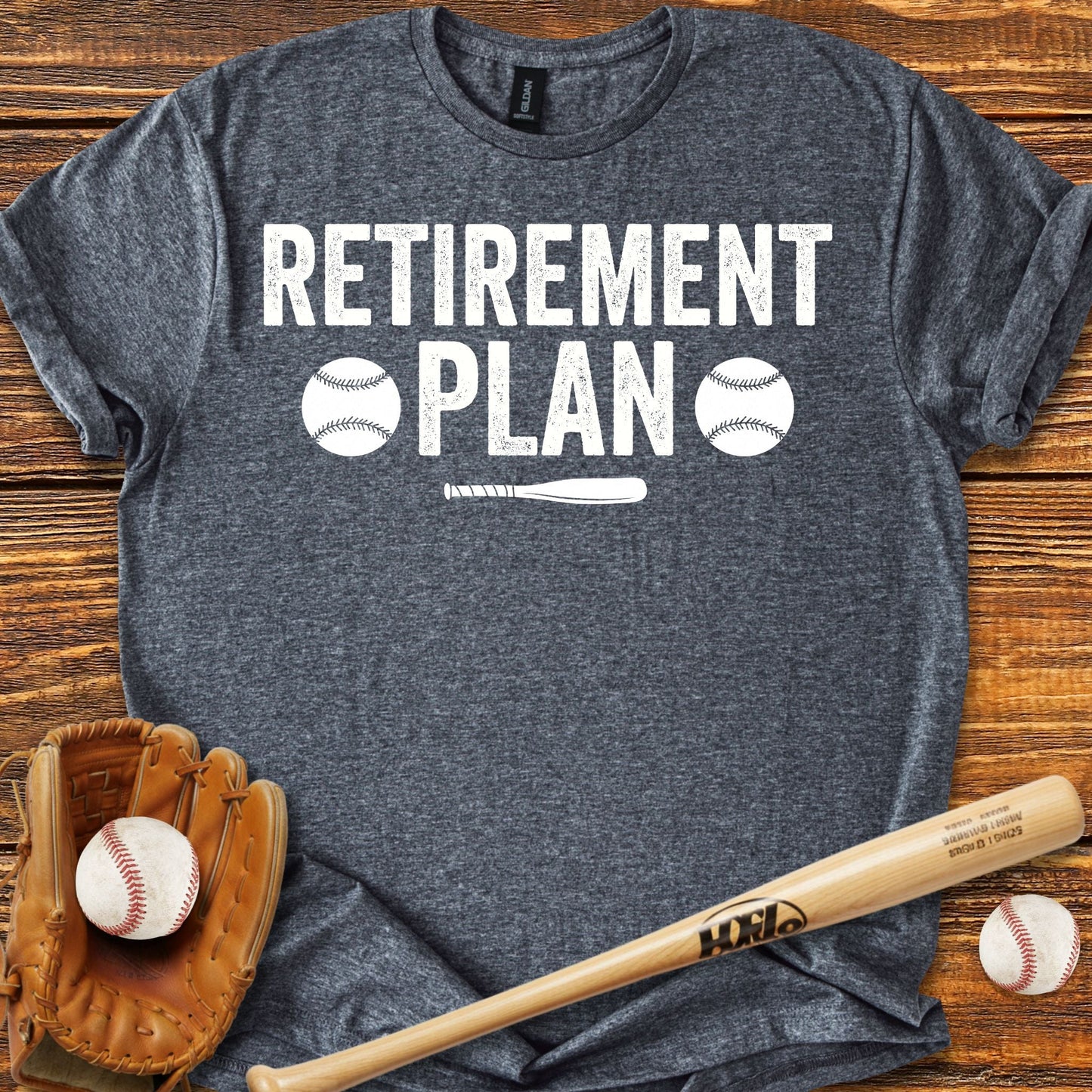 Retirement Plan Baseball T-shirt - HomeRun PrintsT-Shirt