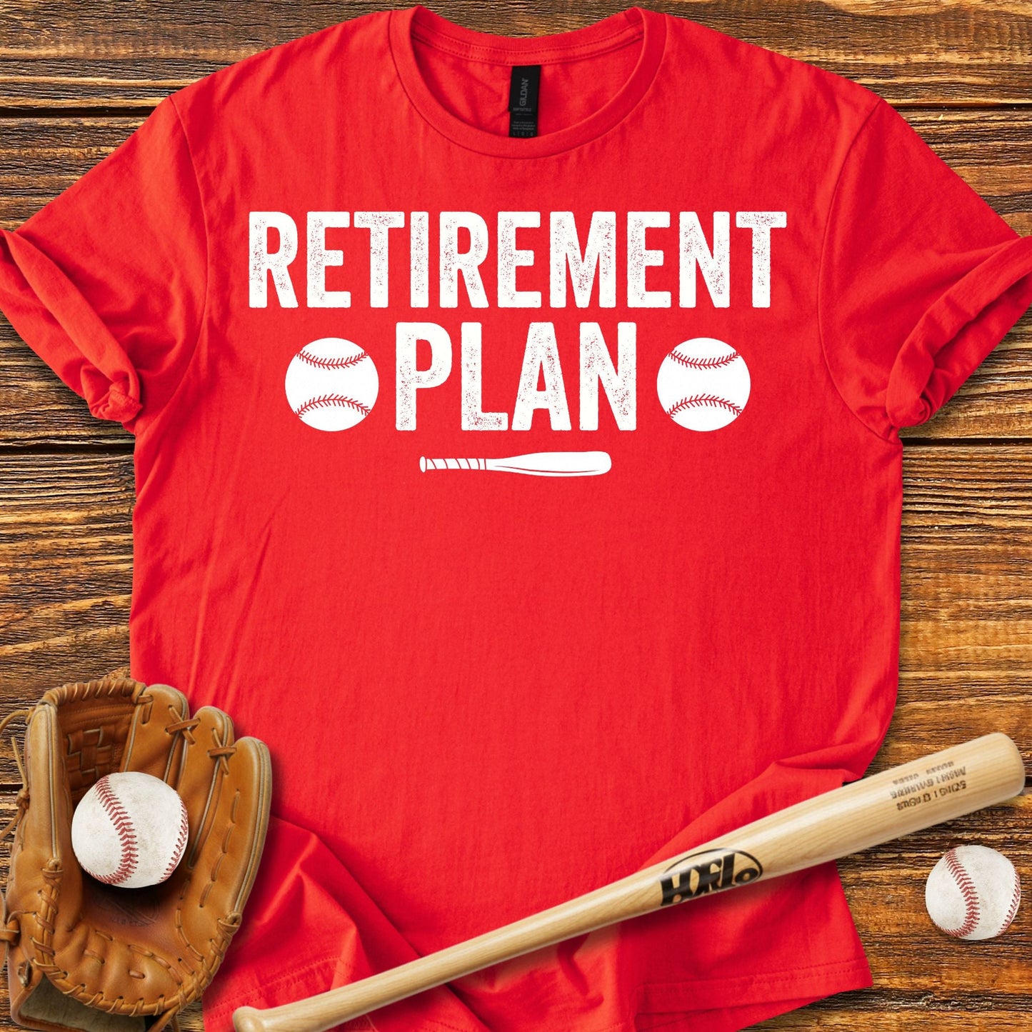 Retirement Plan Baseball T-shirt - HomeRun PrintsT-Shirt