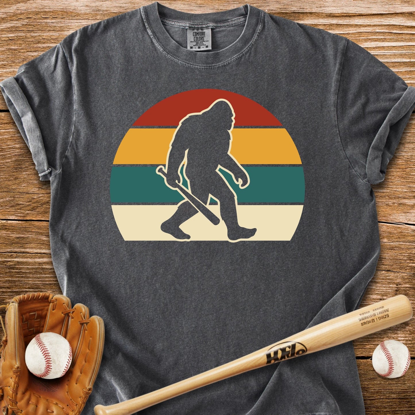 Retro Bigfoot Bat - HomeRun PrintsComfort Colors
