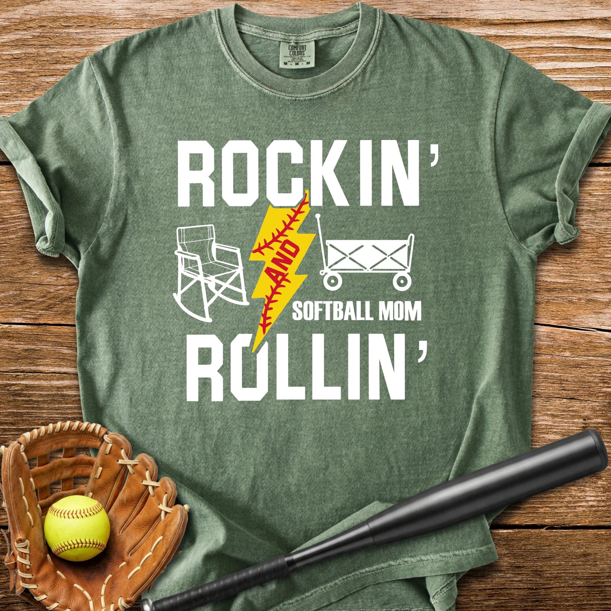 Rockin' And Rollin' Softball - HomeRun PrintsComfort Colors