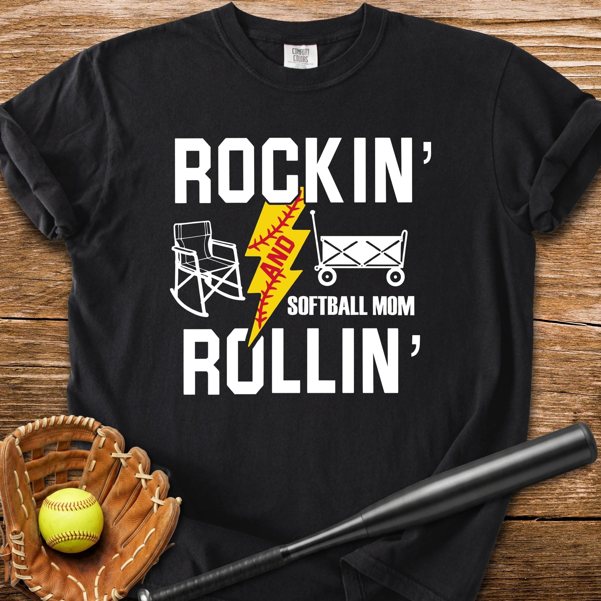 Rockin' And Rollin' Softball - HomeRun PrintsComfort Colors