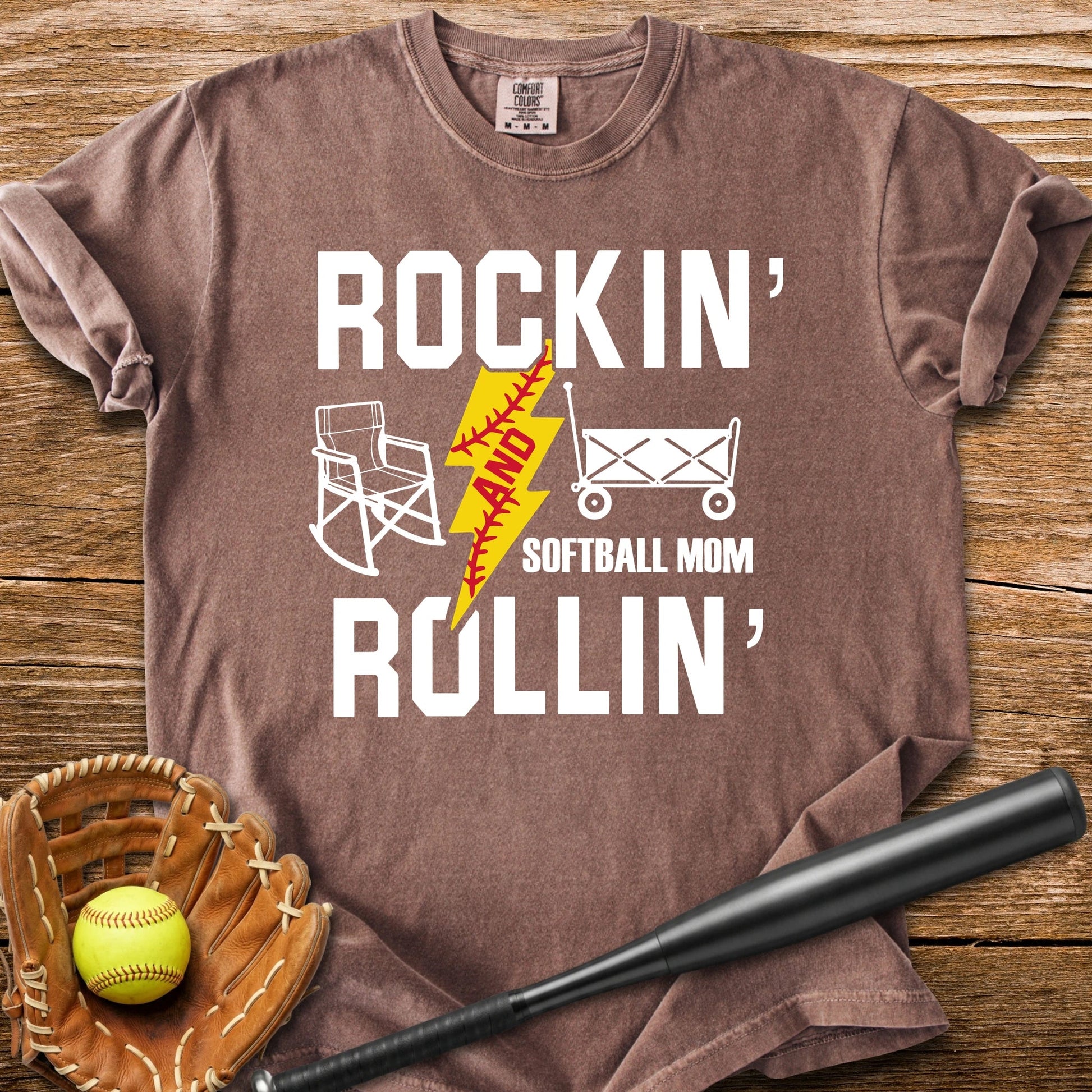 Rockin' And Rollin' Softball - HomeRun PrintsComfort Colors