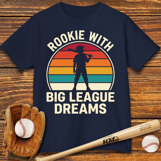 Rookie With Big League Dreams Kids T-shirt - HomeRun PrintsKids clothes