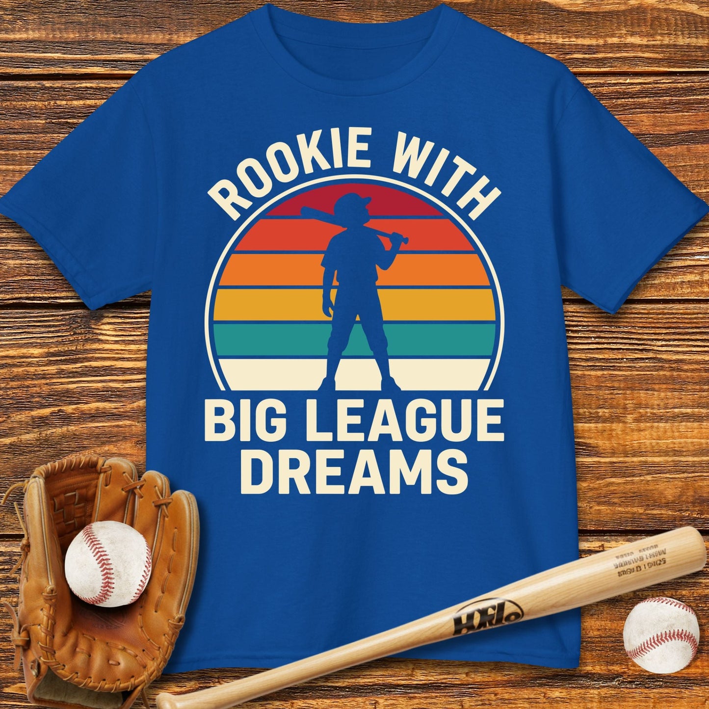 Rookie With Big League Dreams Kids T-shirt - HomeRun PrintsKids clothes