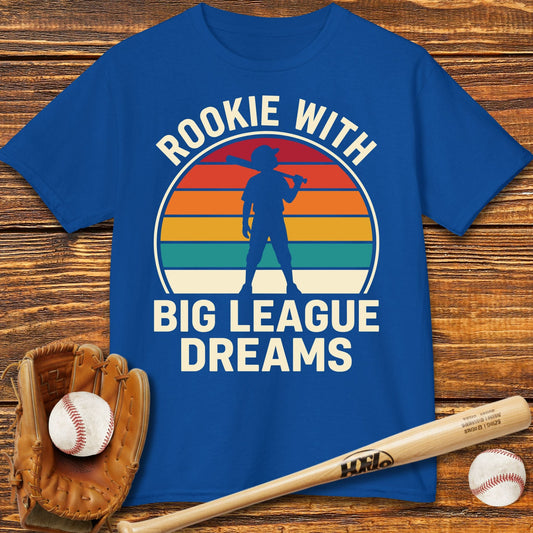 Rookie With Big League Dreams Kids T-shirt - HomeRun PrintsKids clothes