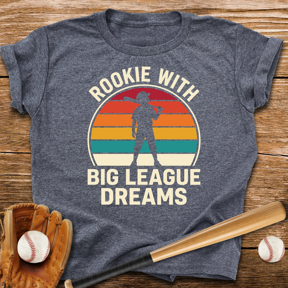 Rookie With Big League Dreams Youth Tee - HomeRun PrintsKids clothes