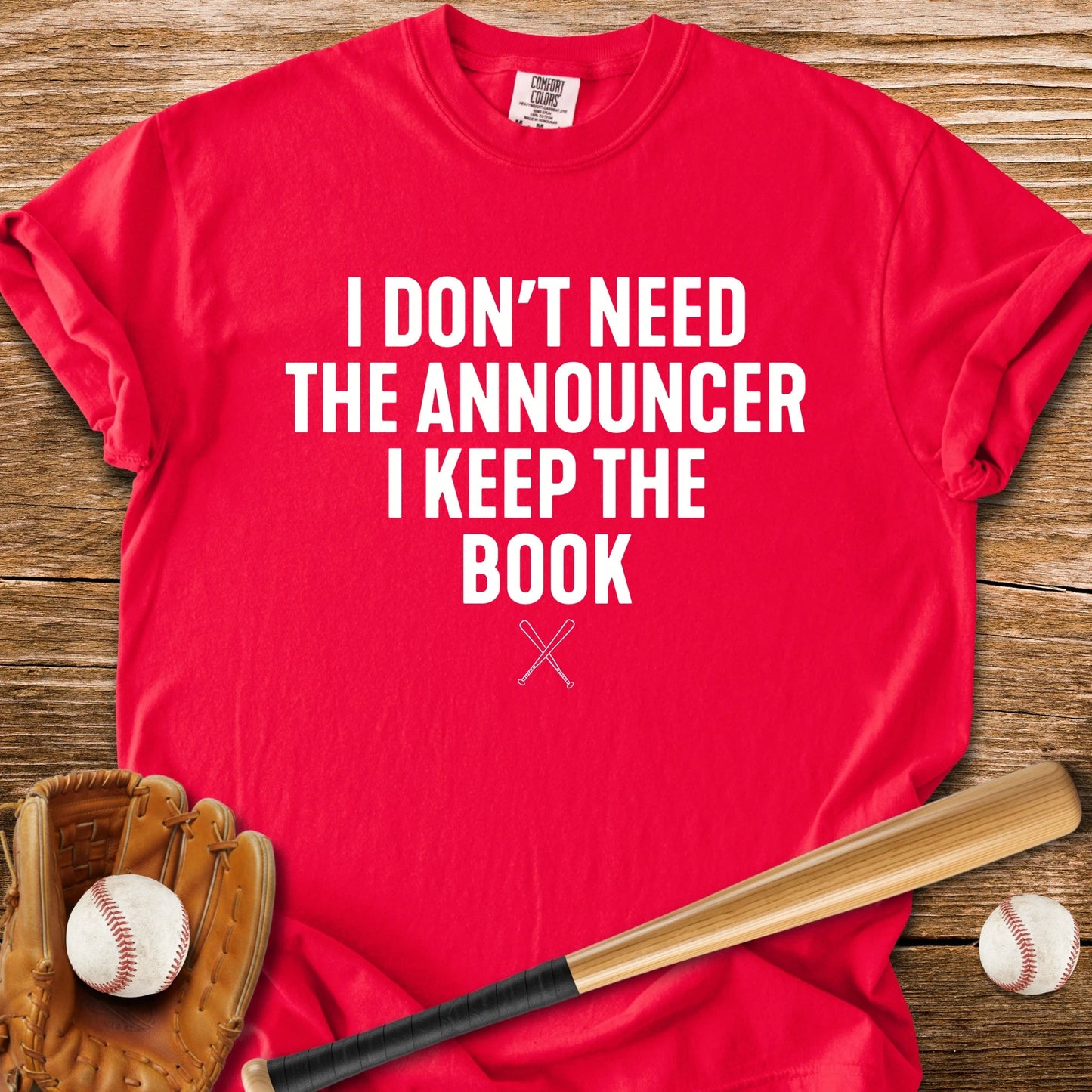 Scorebook Beats The Announcer - HomeRun PrintsComfort Colors