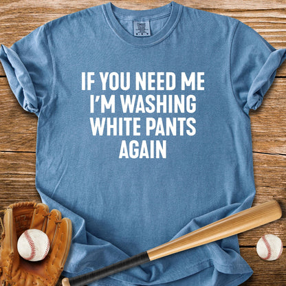 Scrubbing White Pants - HomeRun PrintsComfort Colors