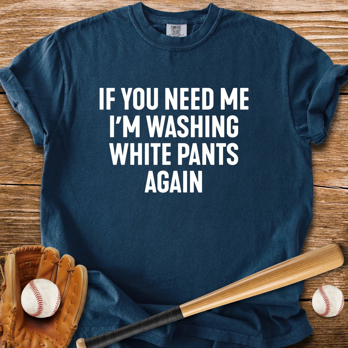 Scrubbing White Pants - HomeRun PrintsComfort Colors