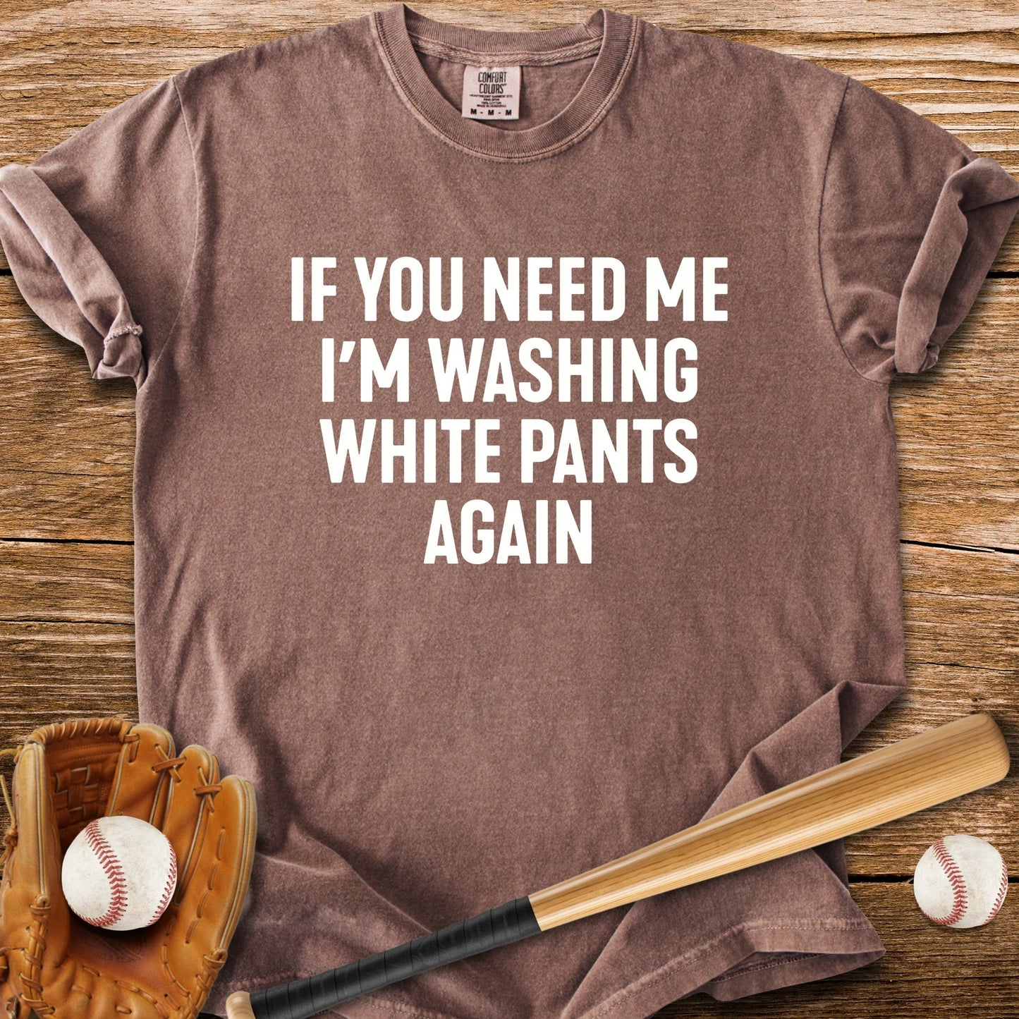 Scrubbing White Pants - HomeRun PrintsComfort Colors