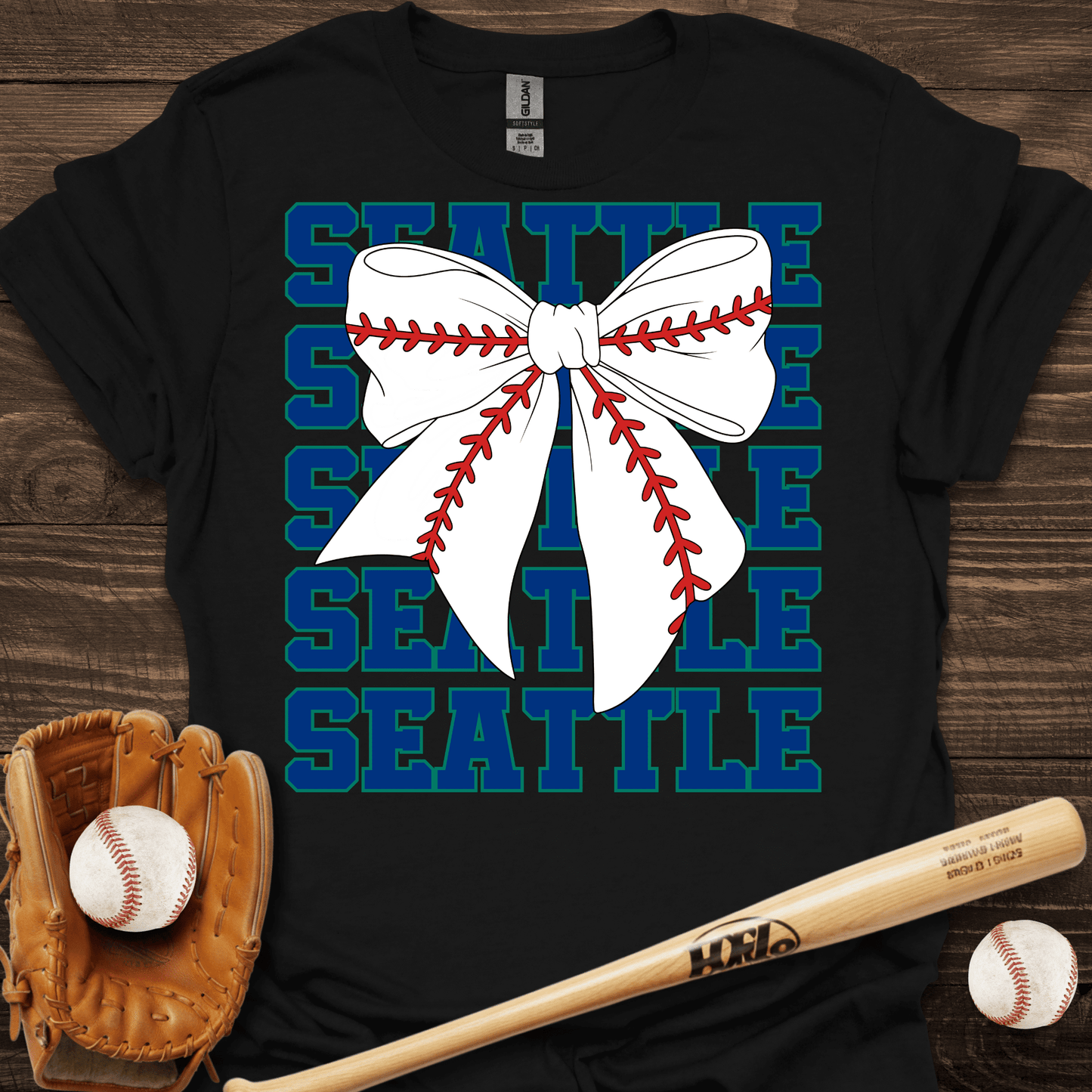 Seattle Coquette Baseball T-Shirt - HomeRun PrintsT-Shirt