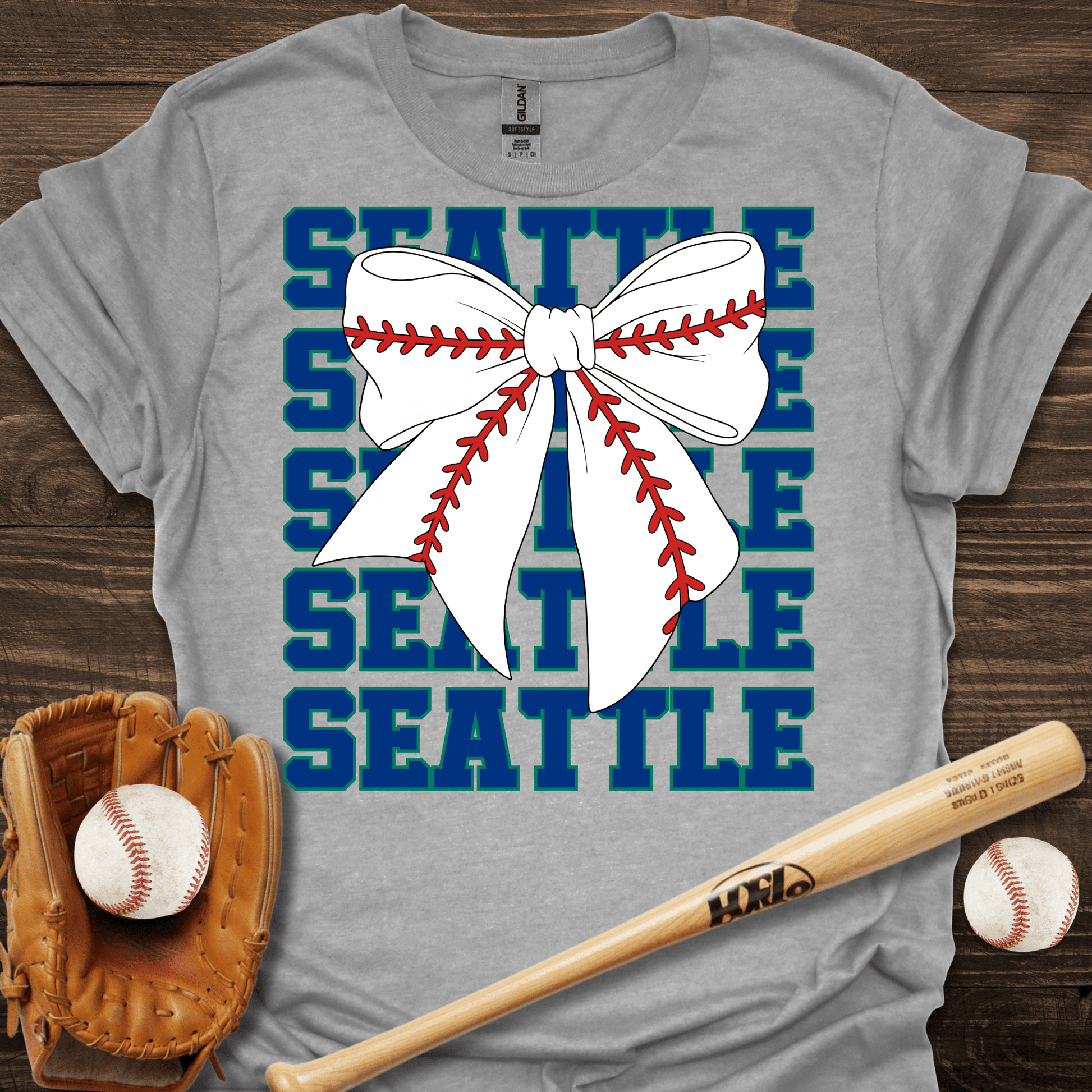 Seattle Coquette Baseball T-Shirt - HomeRun PrintsT-Shirt
