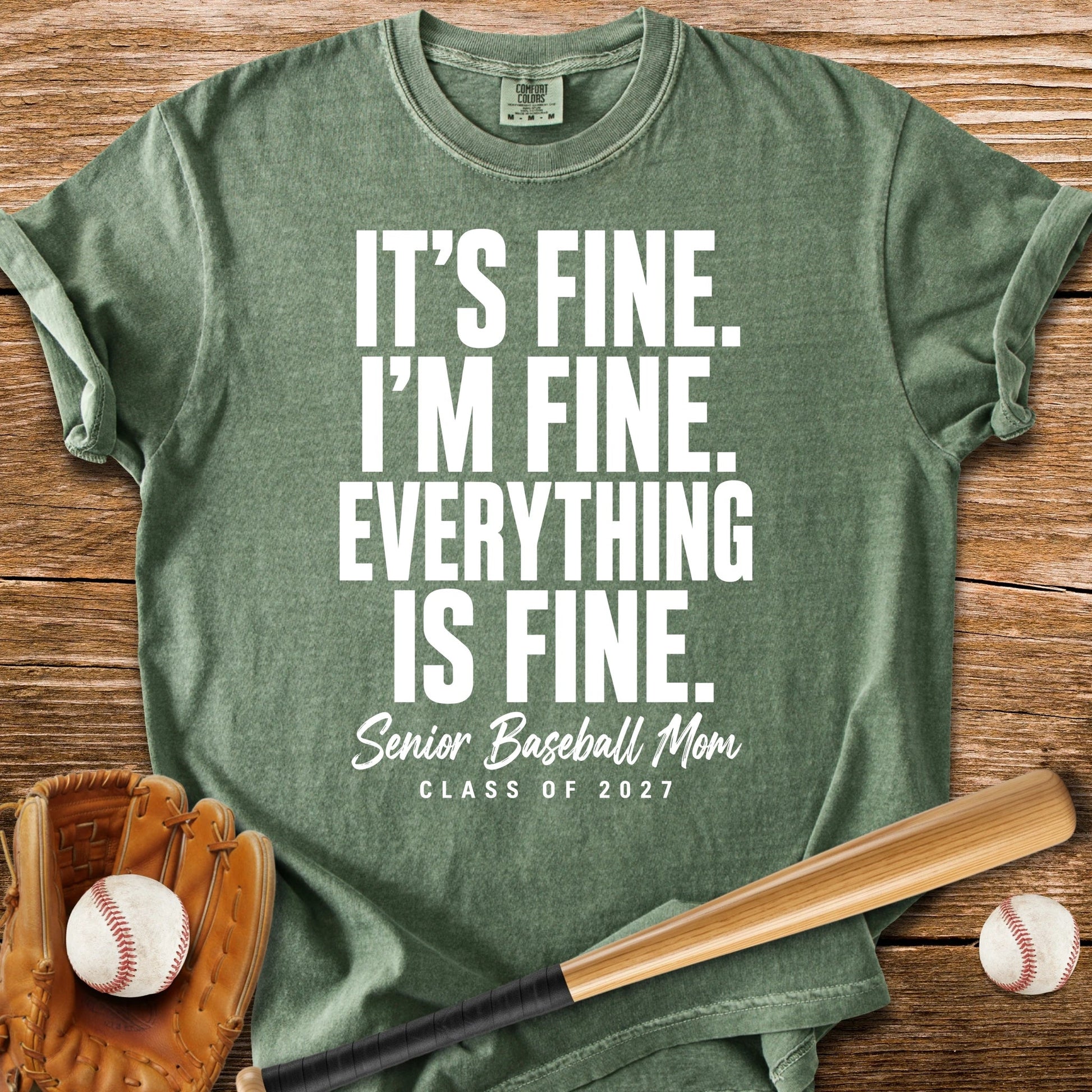 Senior Baseball Mom 2027 - HomeRun PrintsComfort Colors