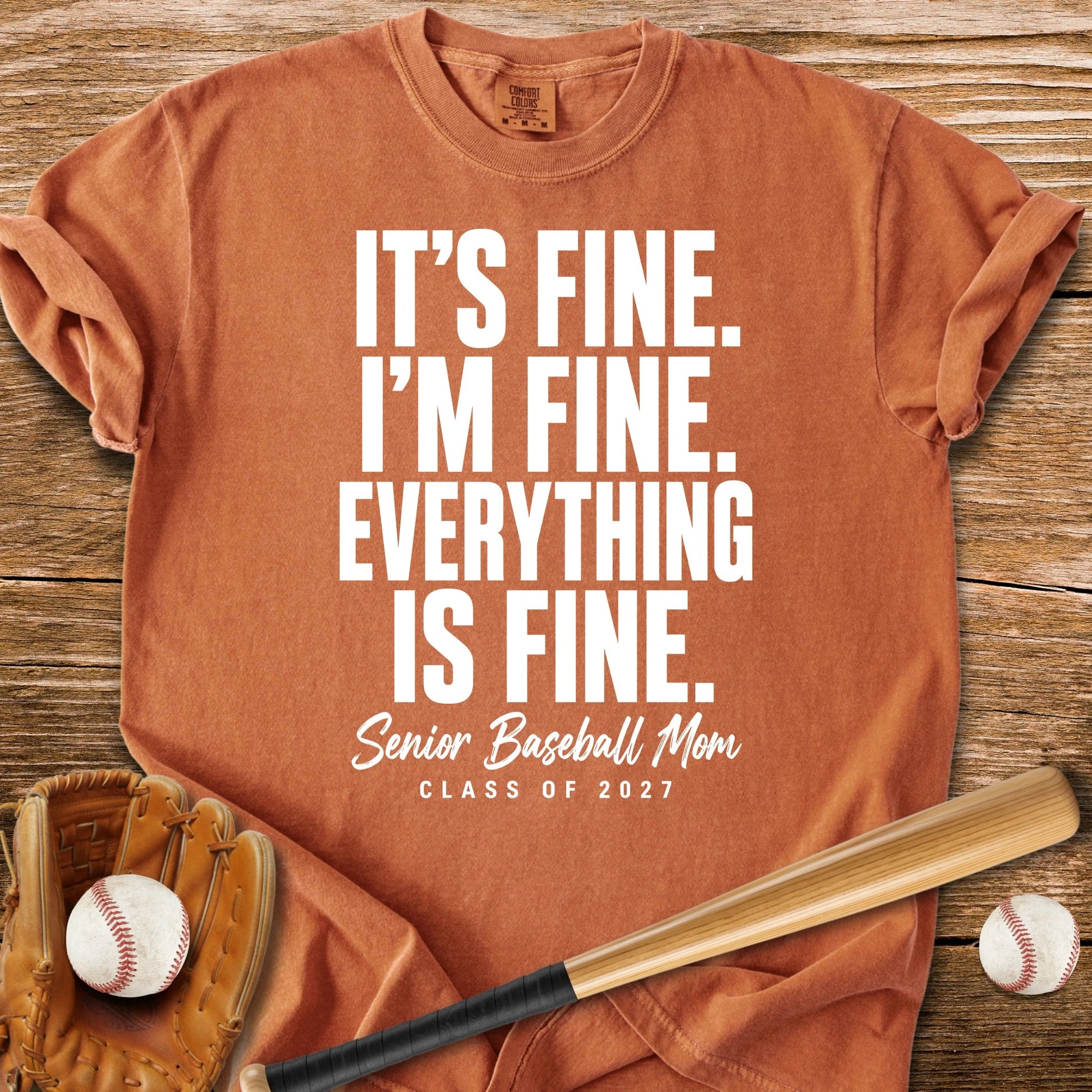 Senior Baseball Mom 2027 - HomeRun PrintsComfort Colors