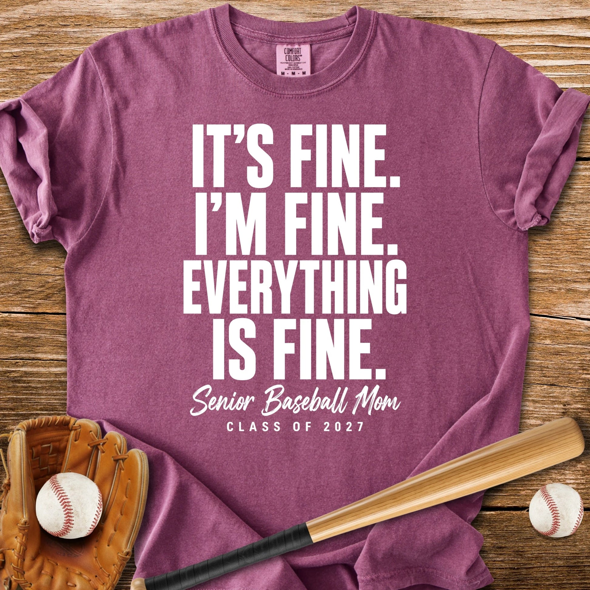Senior Baseball Mom 2027 - HomeRun PrintsComfort Colors