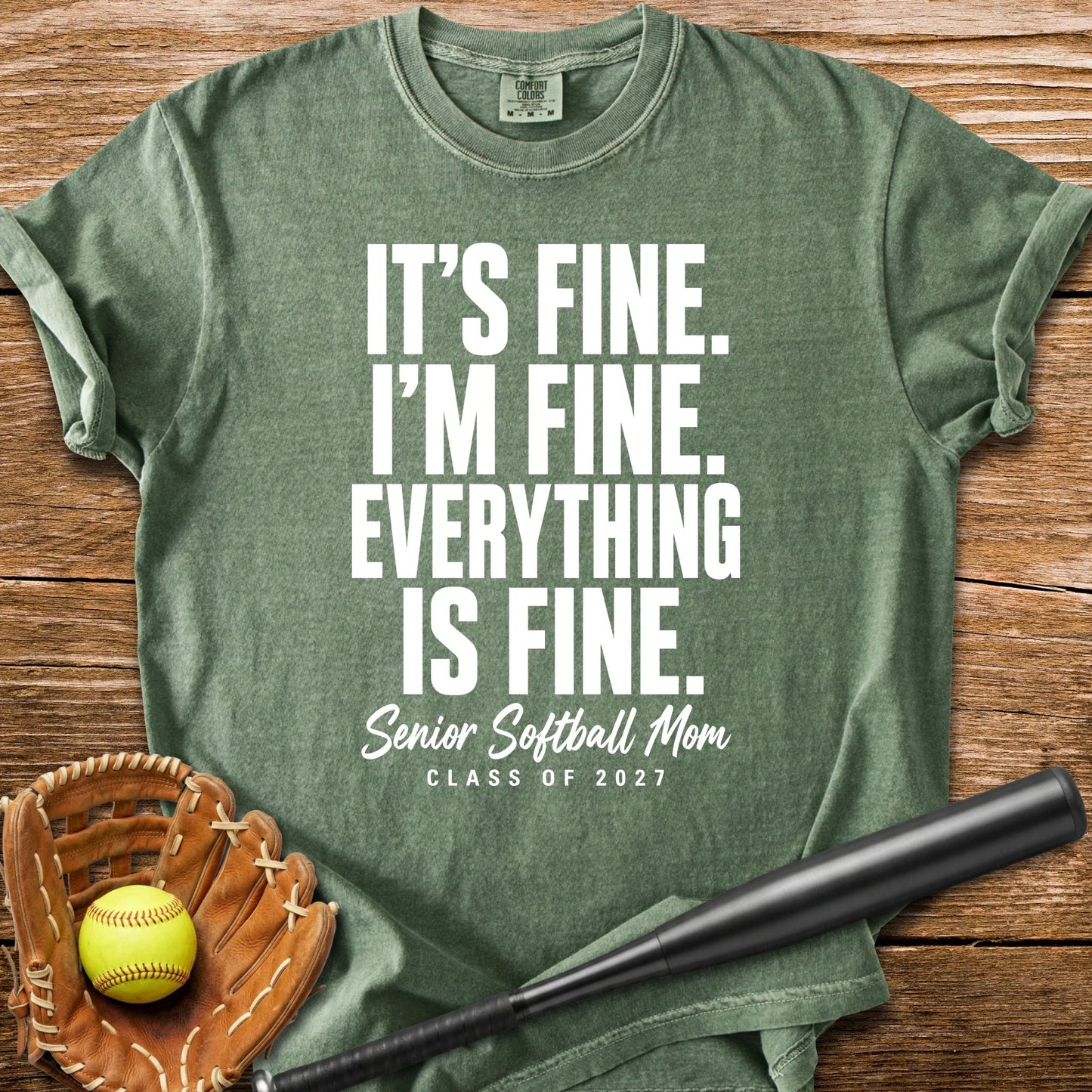 Senior Softball Mom - HomeRun PrintsComfort Colors