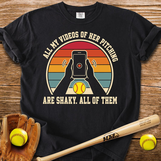 Shaky Pitching Video Hands T-Shirt - HomeRun PrintsComfort Colors
