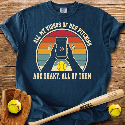 Shaky Pitching Video Hands T-Shirt - HomeRun PrintsComfort Colors
